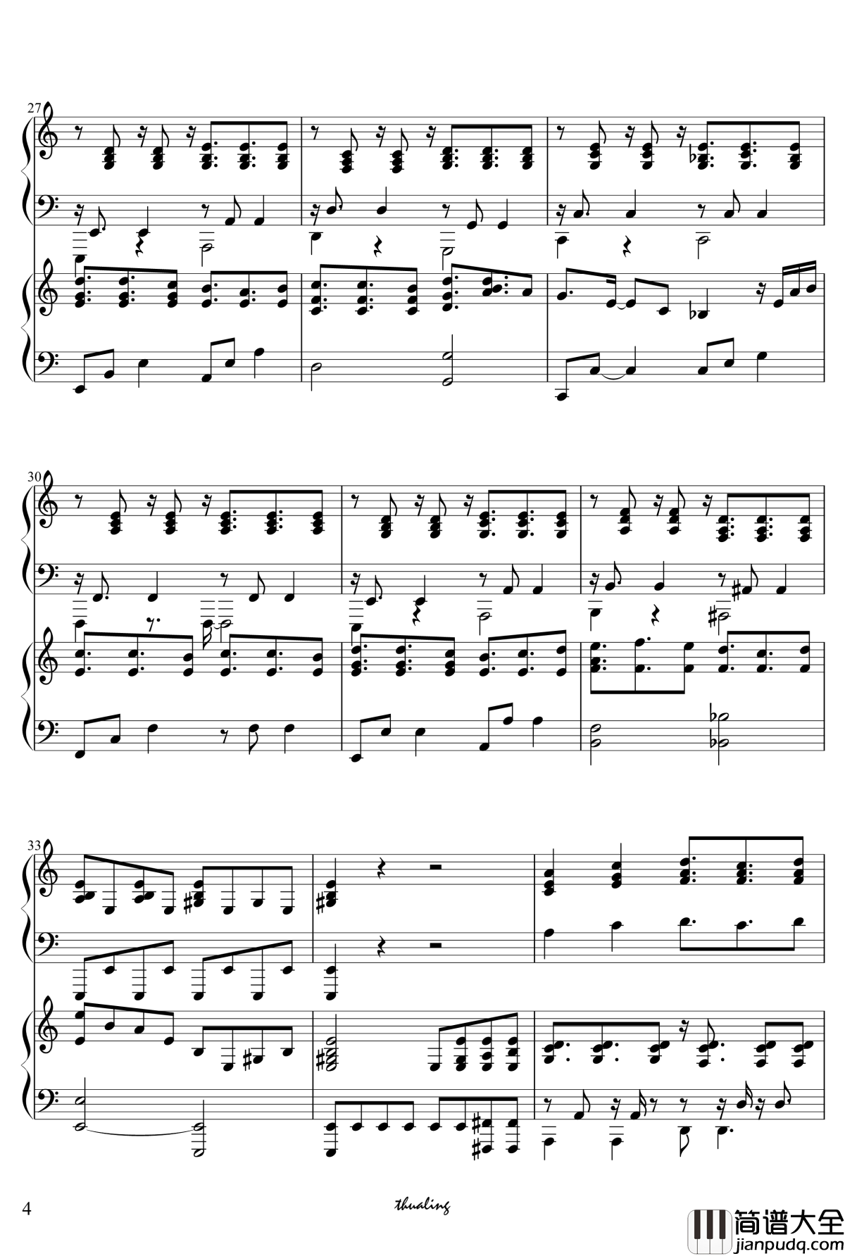 残酷天使的行动纲领钢琴谱_双钢琴爵士版_EVA_OP