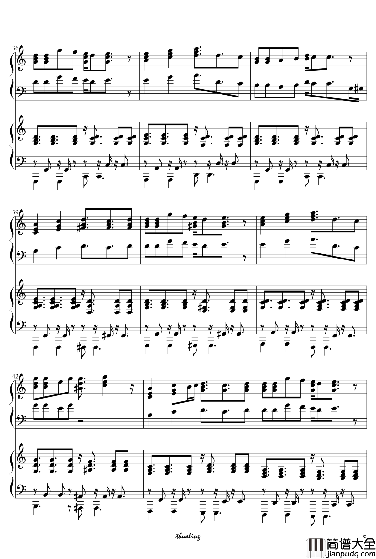 残酷天使的行动纲领钢琴谱_双钢琴爵士版_EVA_OP