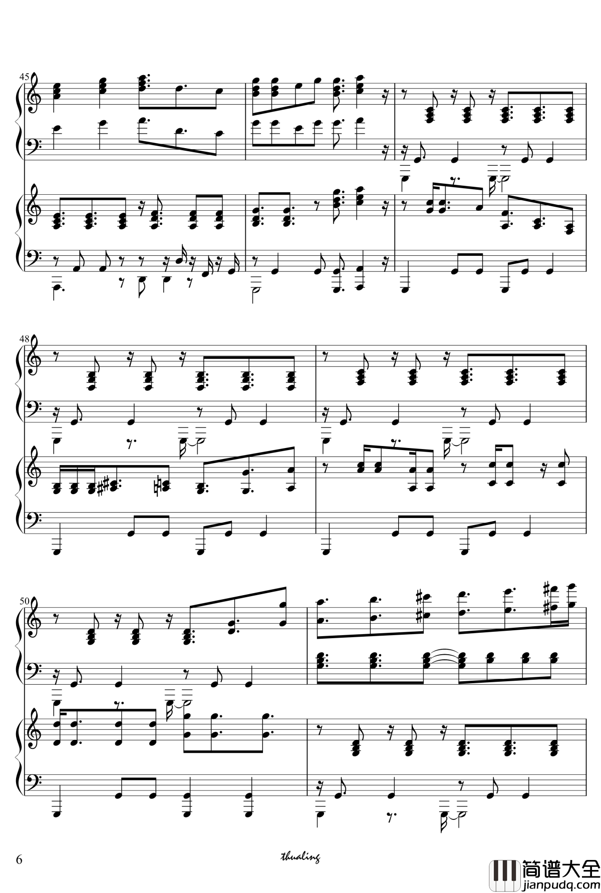 残酷天使的行动纲领钢琴谱_双钢琴爵士版_EVA_OP