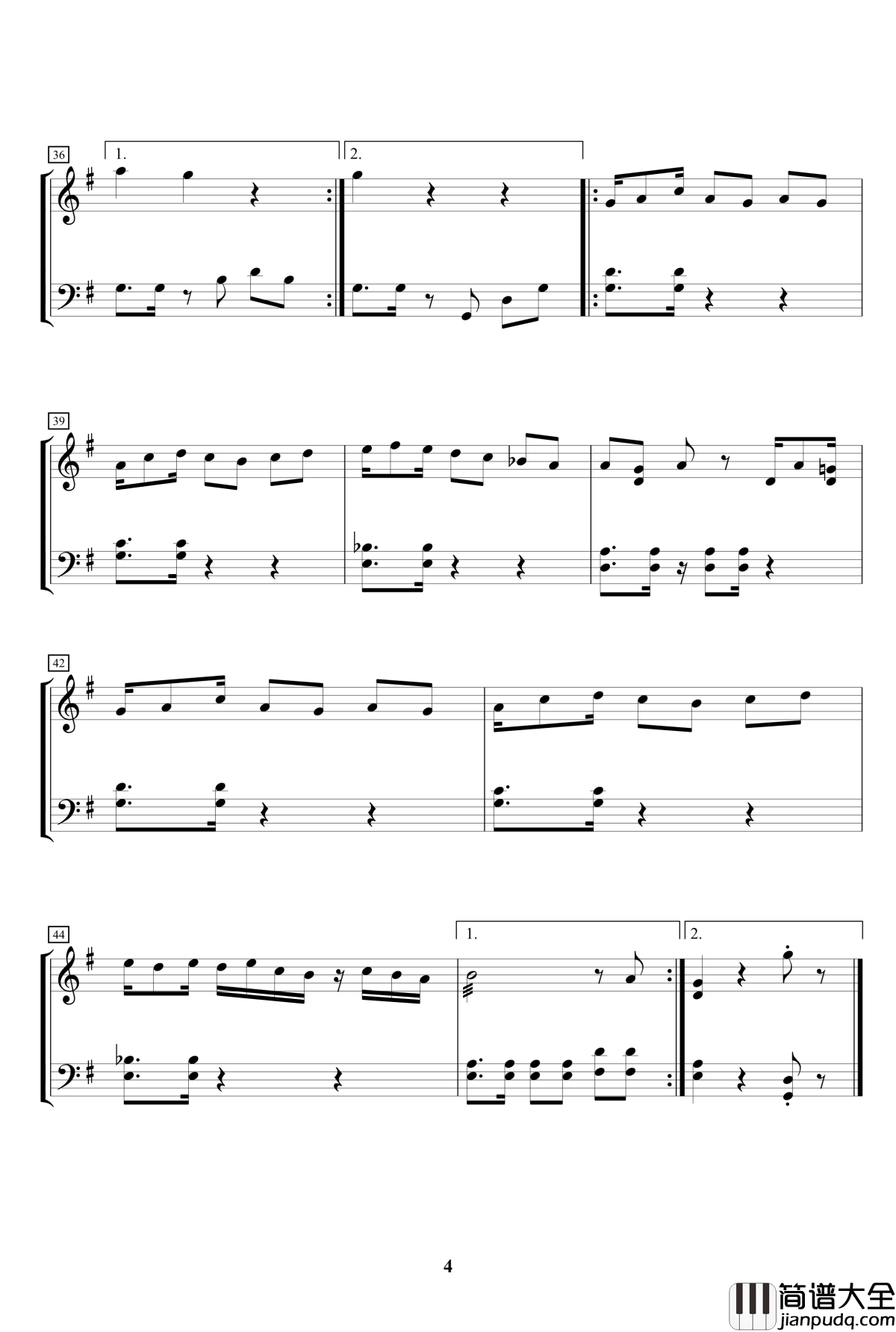 巴西雨林钢琴谱_MrSHUM