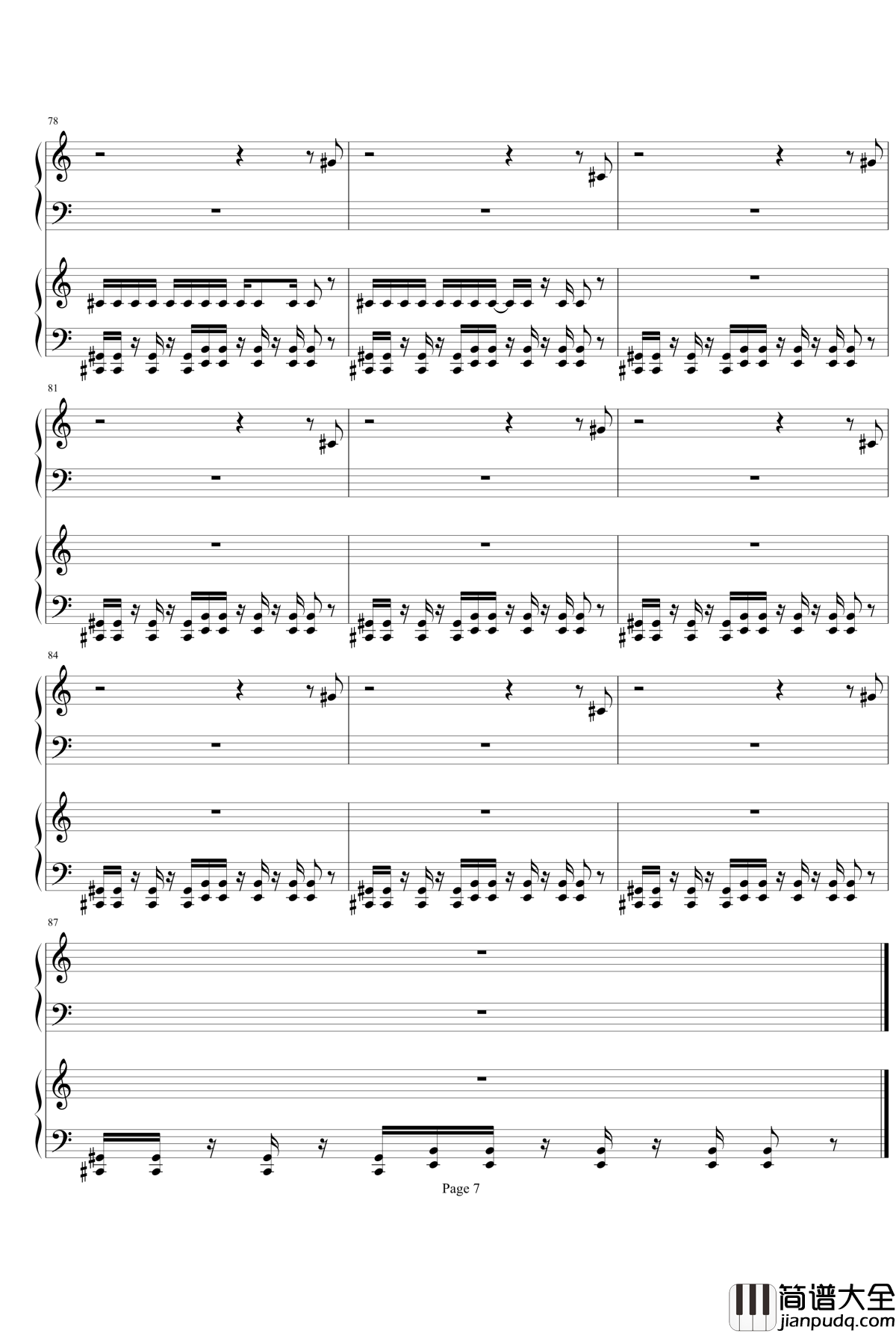 And_One钢琴谱_林肯公园_Linkin_Park