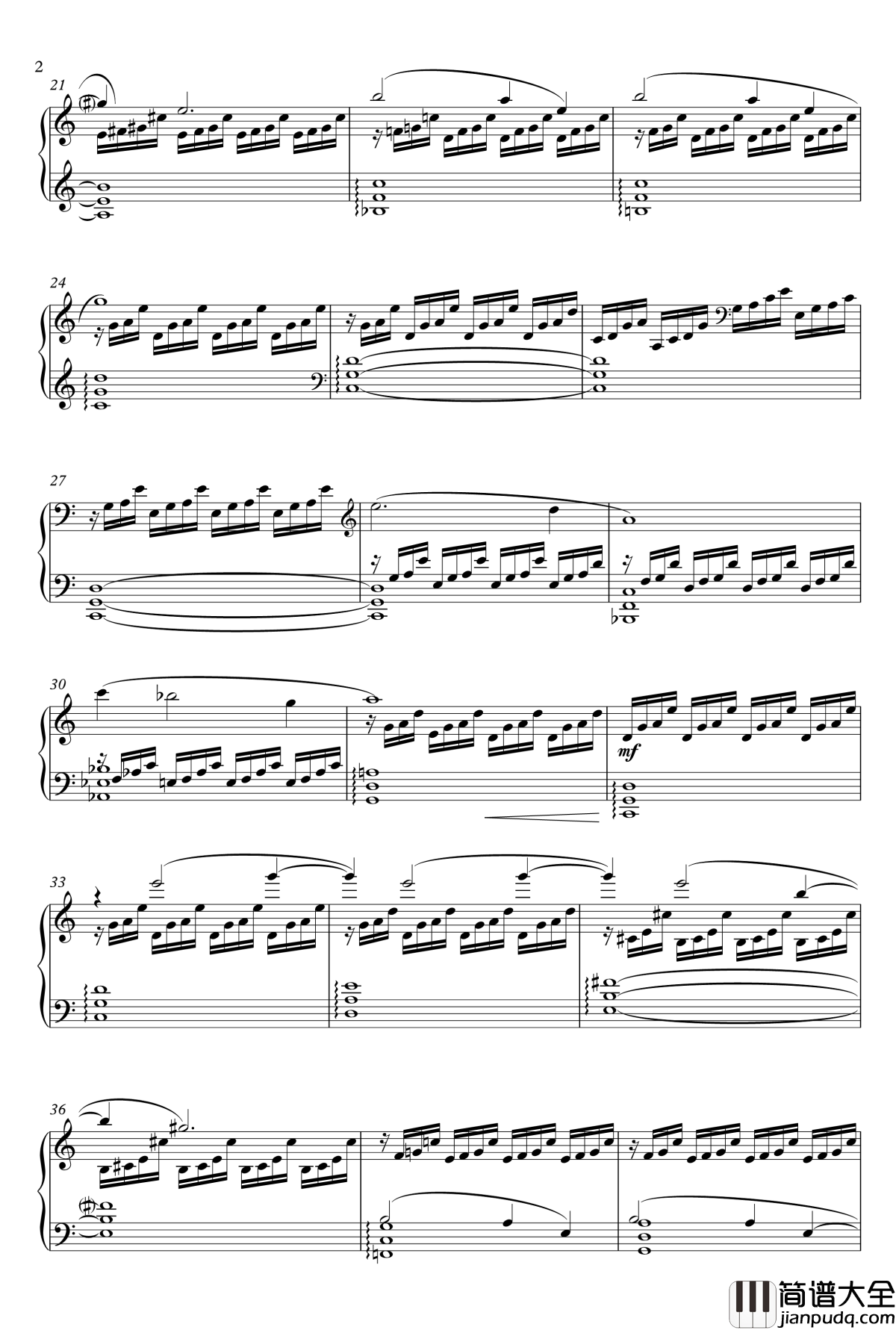 6首前奏曲_No.1_日出钢琴谱_erachang