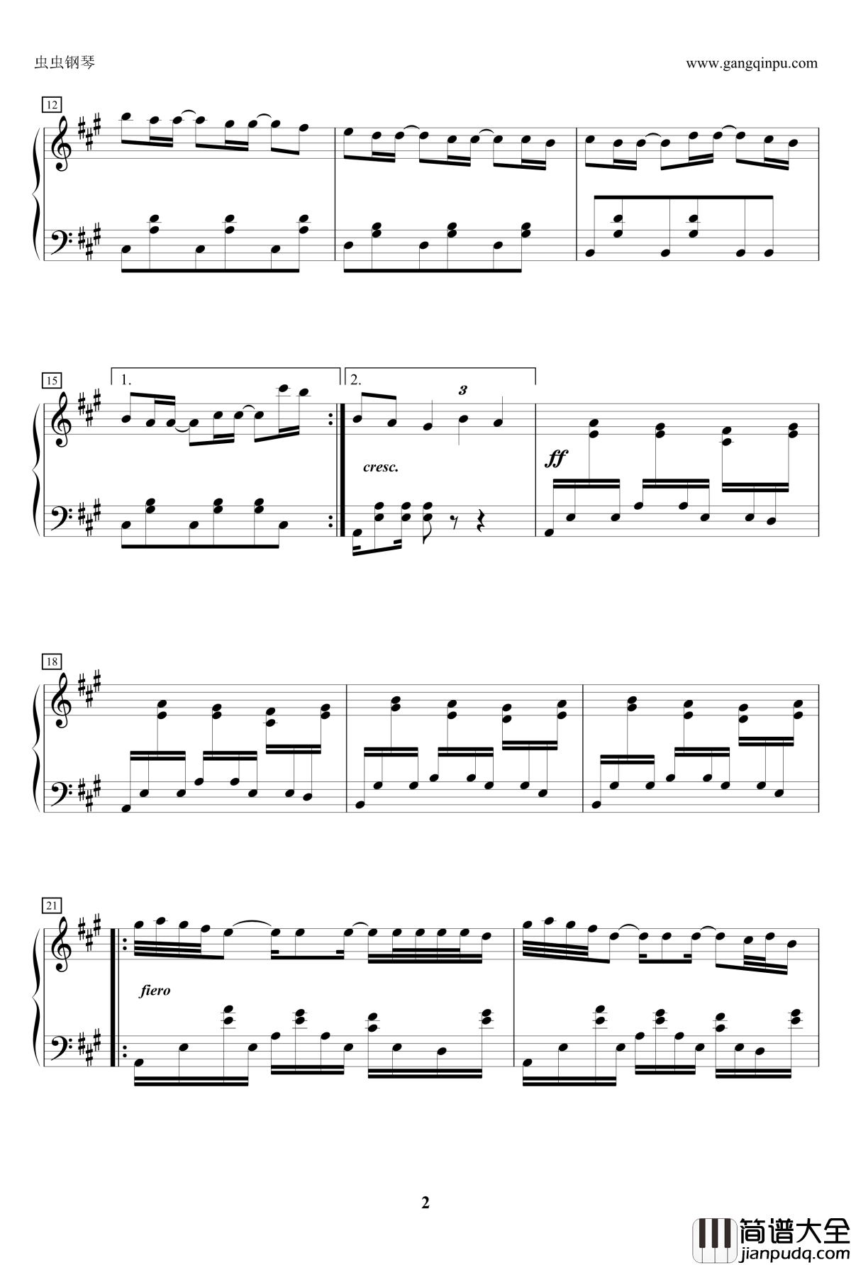 荒草小径钢琴谱_MrSHUM