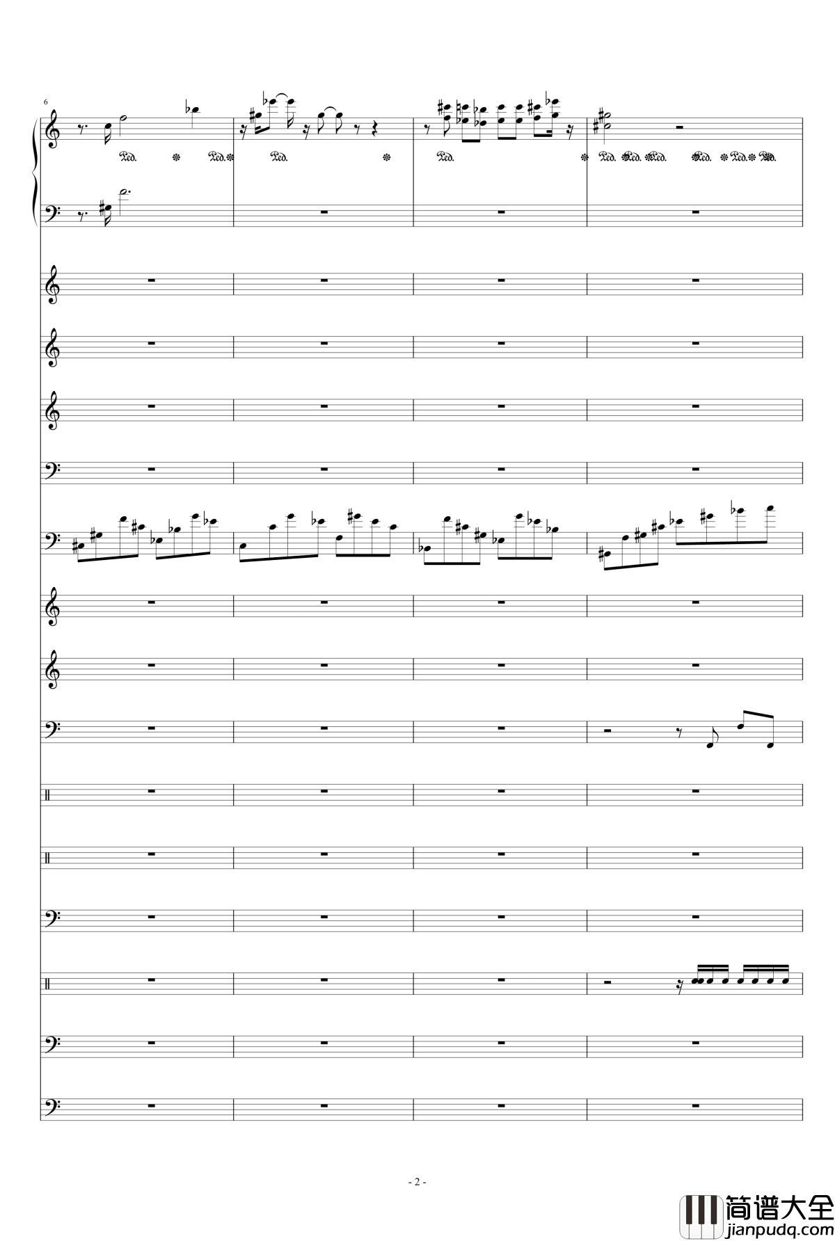 一米六的日常钢琴谱_天钦