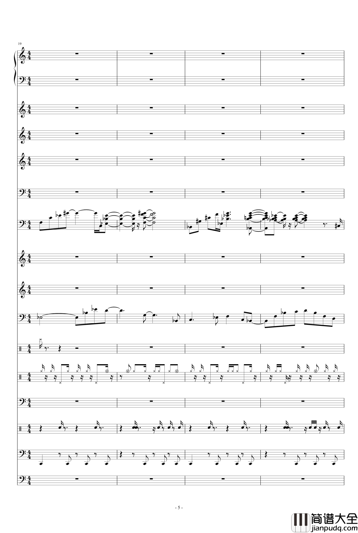 一米六的日常钢琴谱_天钦