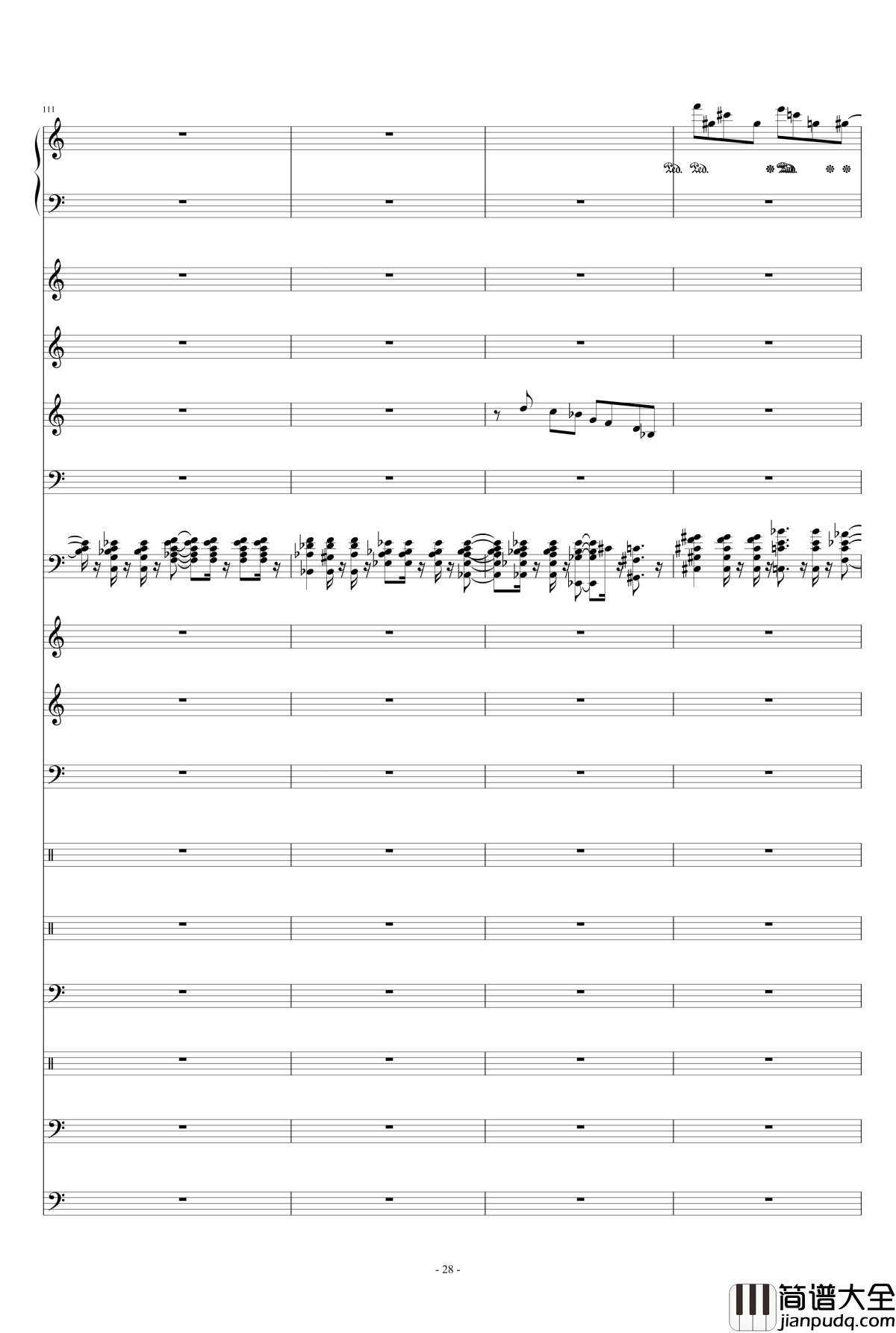 一米六的日常钢琴谱_天钦