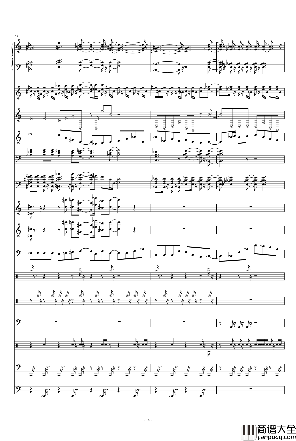 一米六的日常钢琴谱_天钦