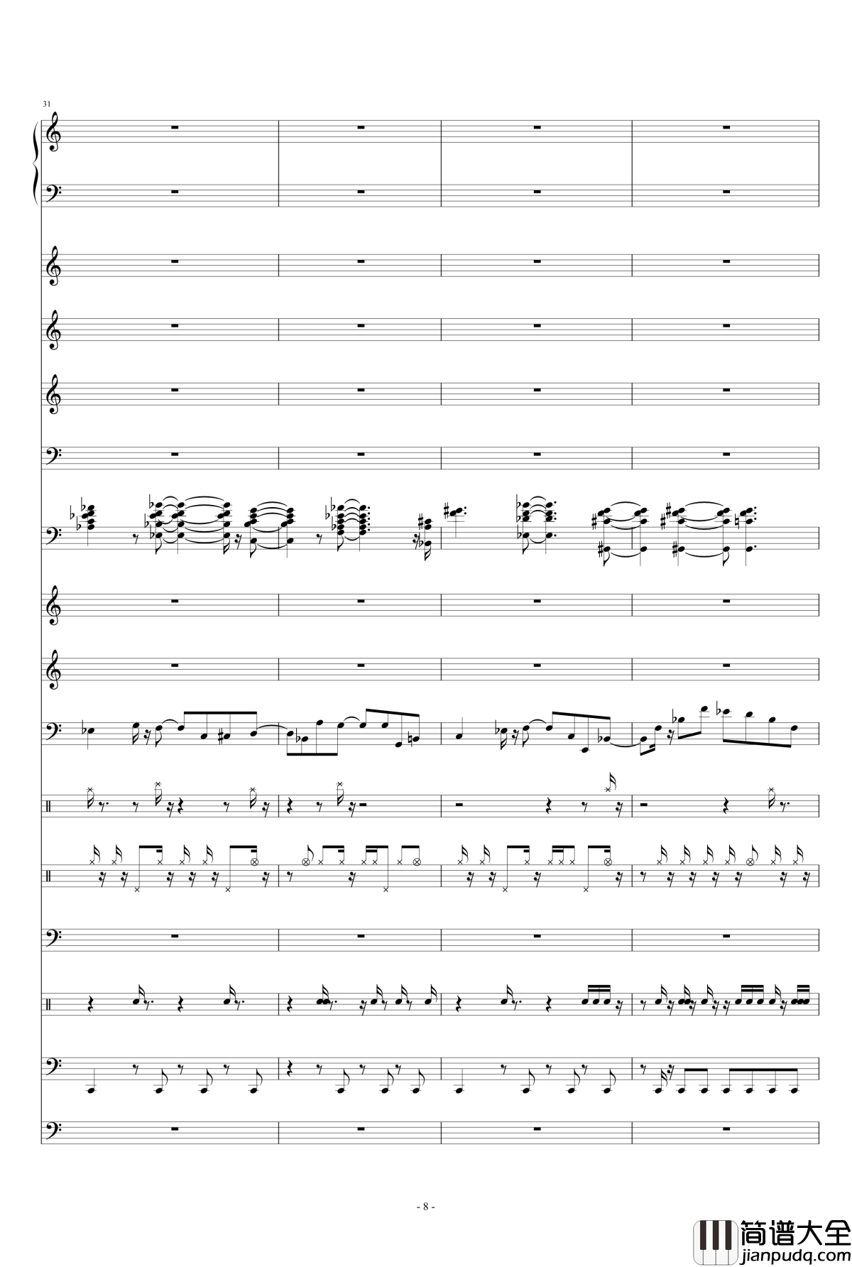 一米六的日常钢琴谱_天钦