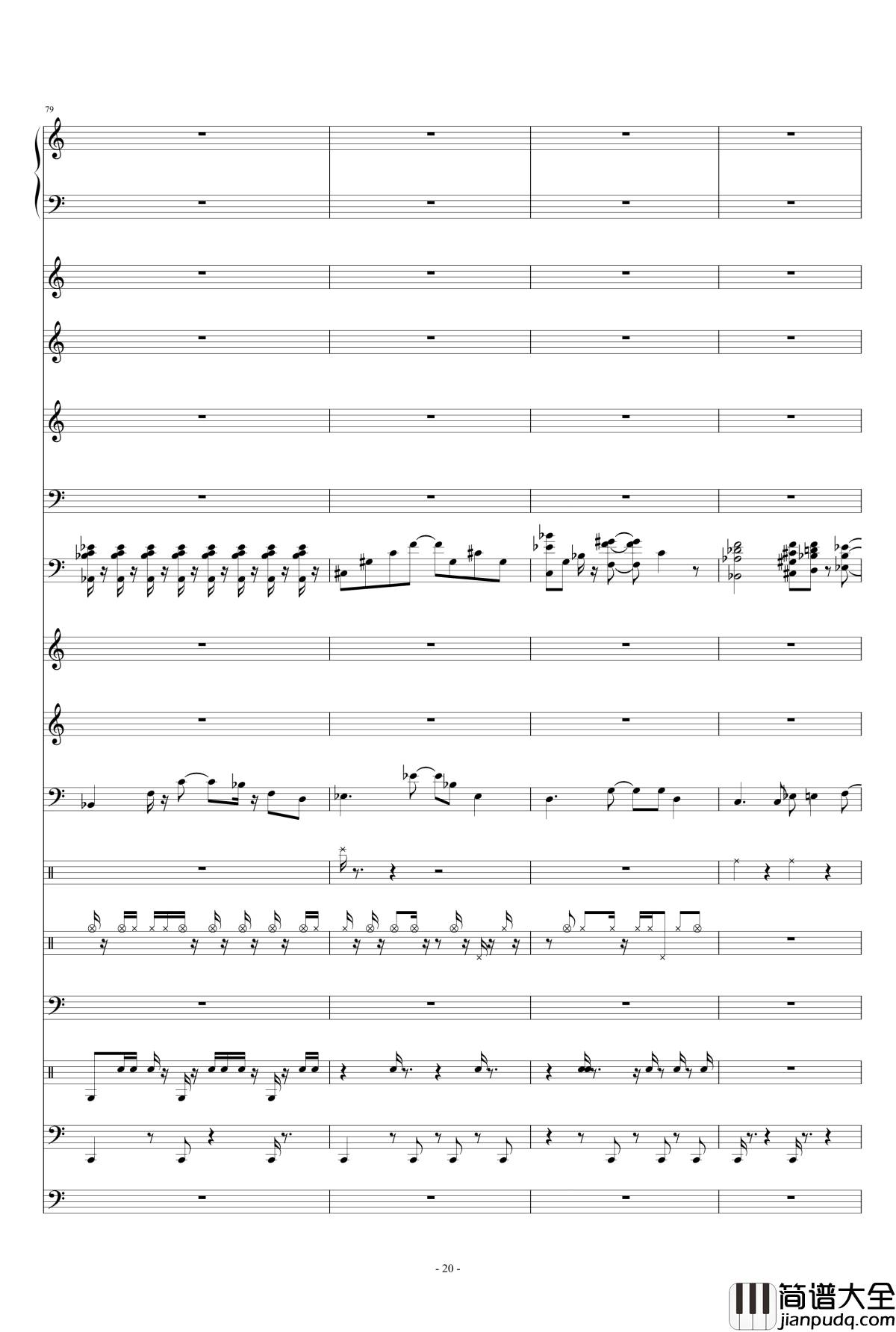 一米六的日常钢琴谱_天钦