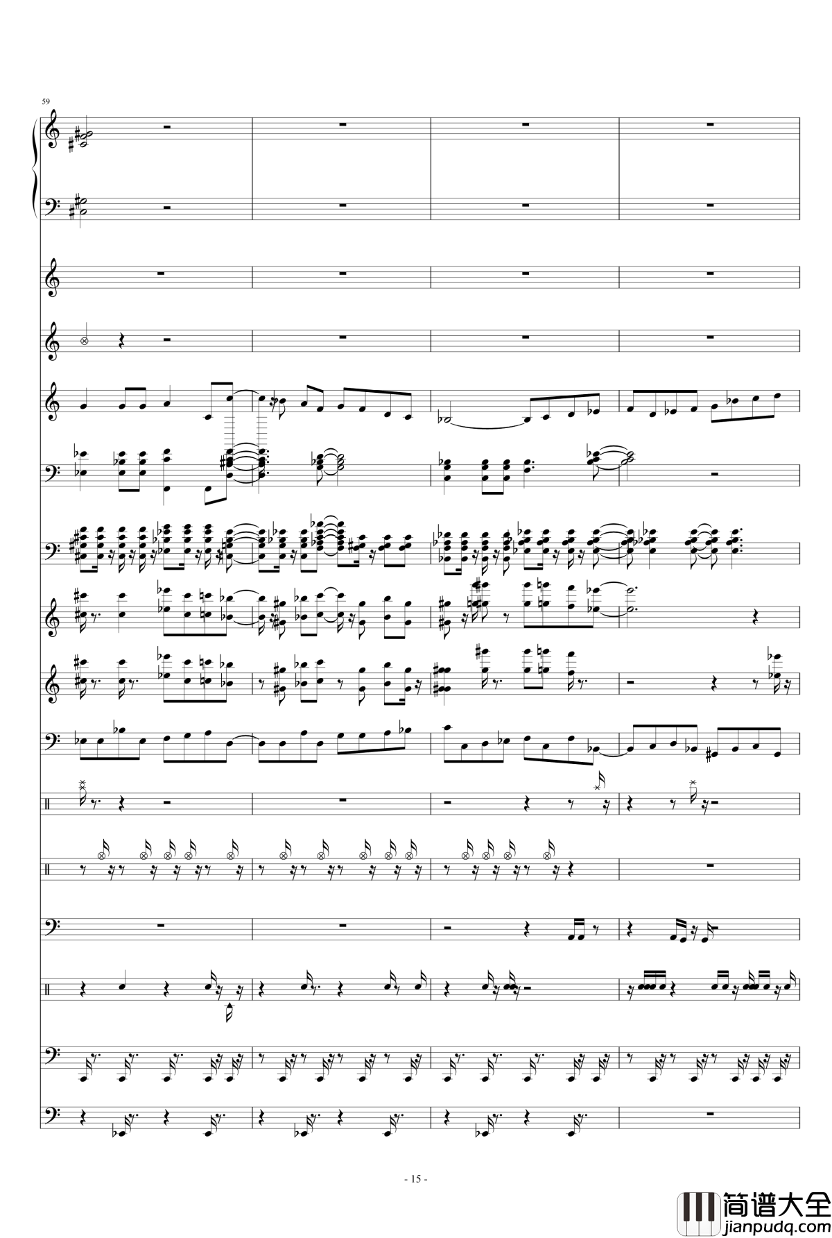 一米六的日常钢琴谱_天钦