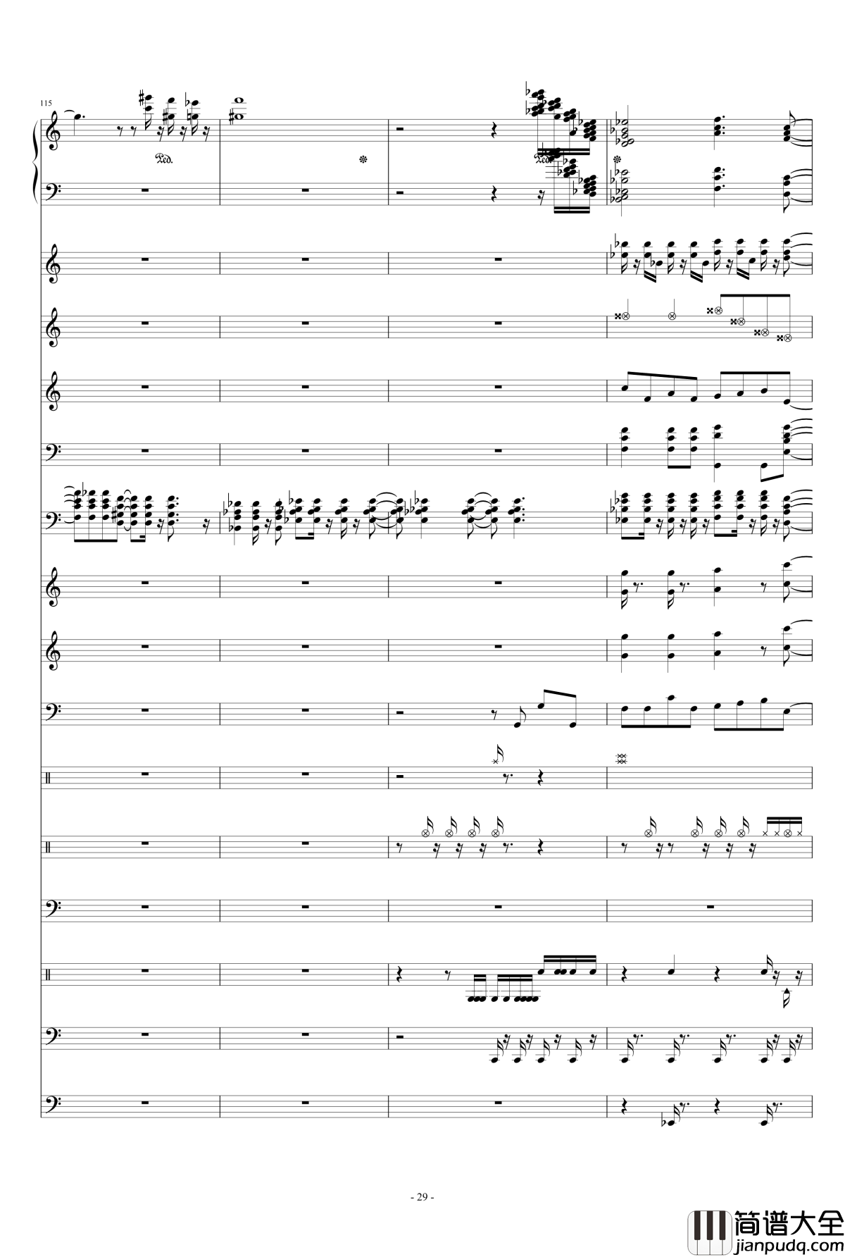 一米六的日常钢琴谱_天钦