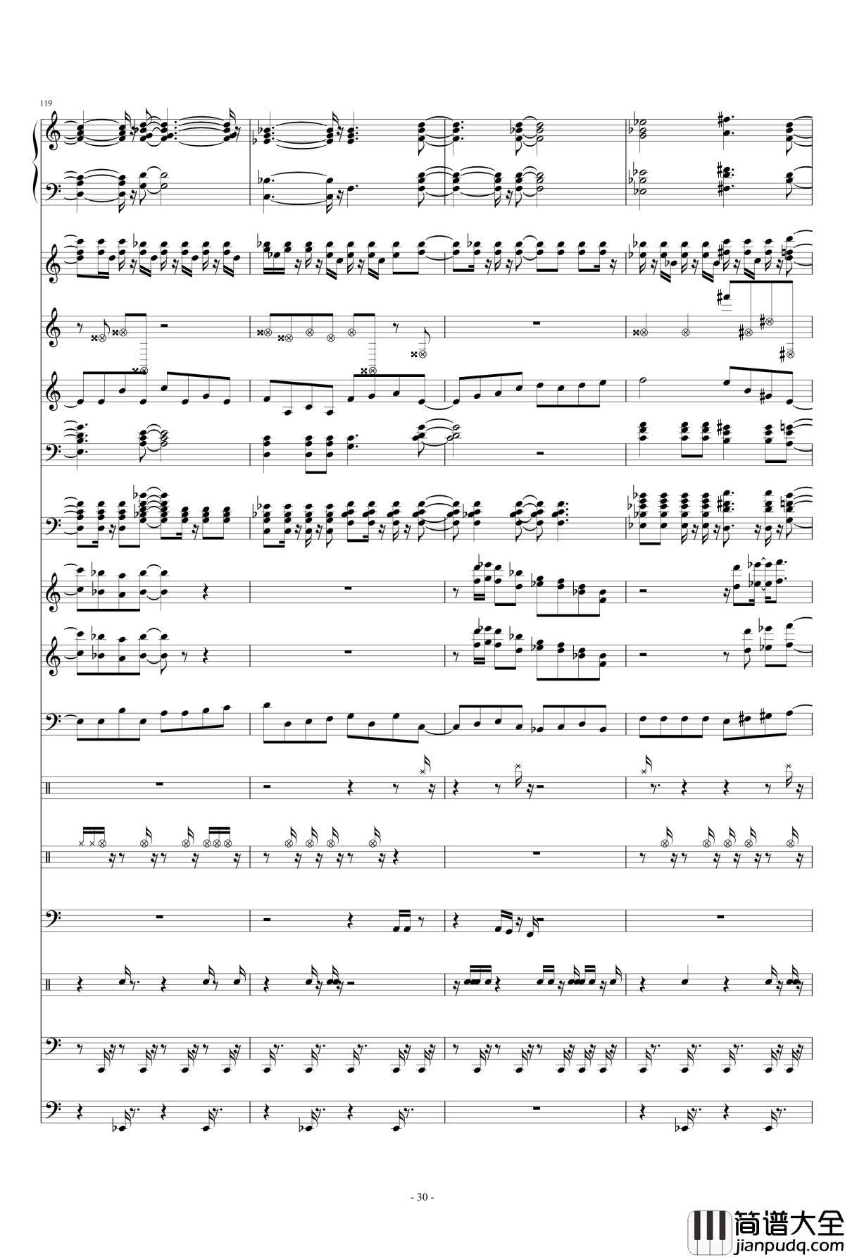 一米六的日常钢琴谱_天钦