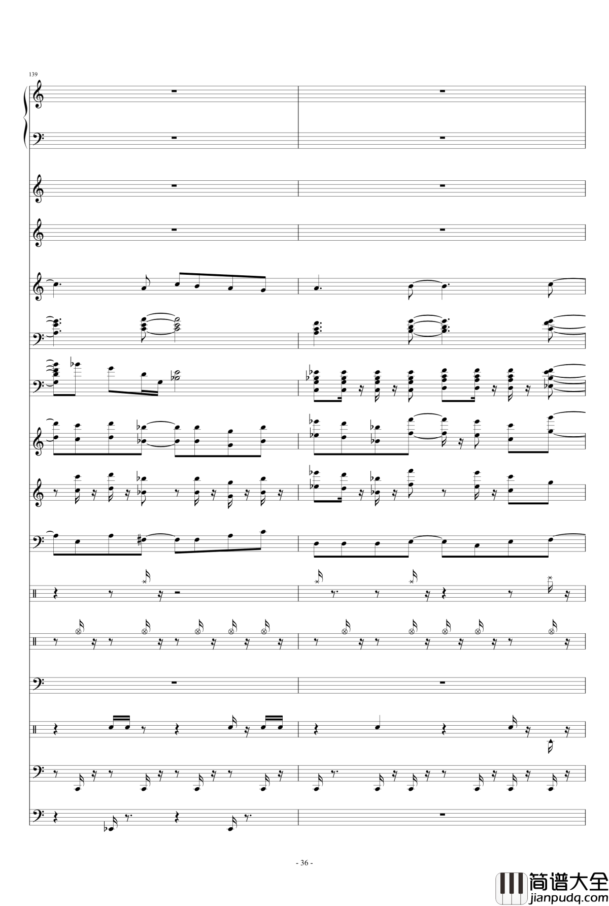 一米六的日常钢琴谱_天钦