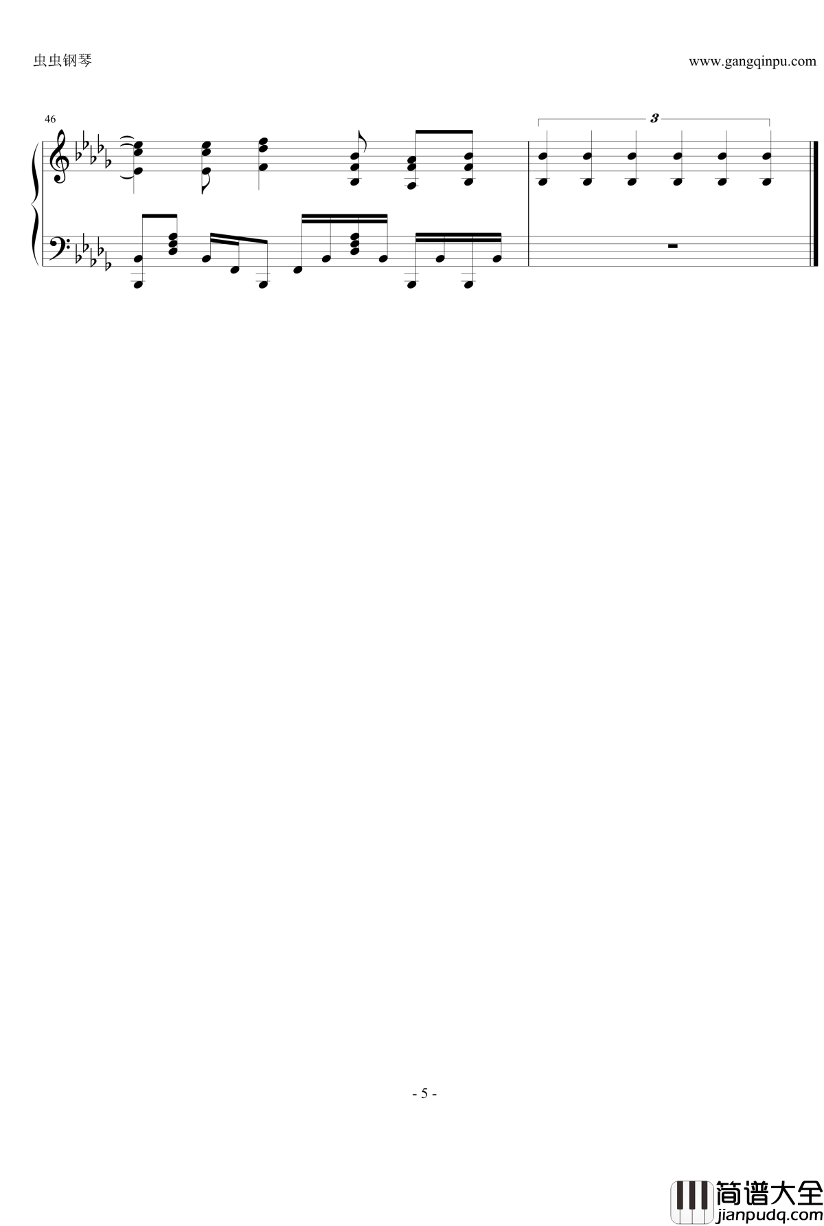 终结的炽天使OP_X.U.钢琴谱_ENE_终结的炽天使