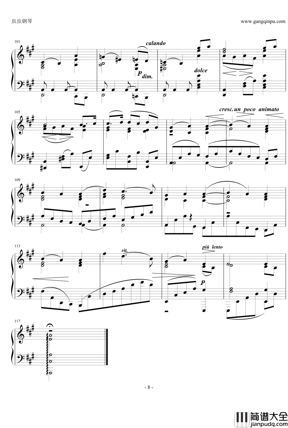 间奏曲Op.118__No.2钢琴谱_勃拉姆斯_Brahms