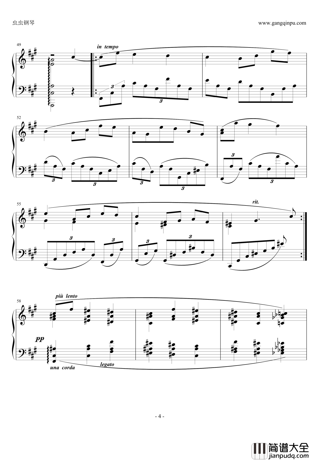 间奏曲Op.118__No.2钢琴谱_勃拉姆斯_Brahms