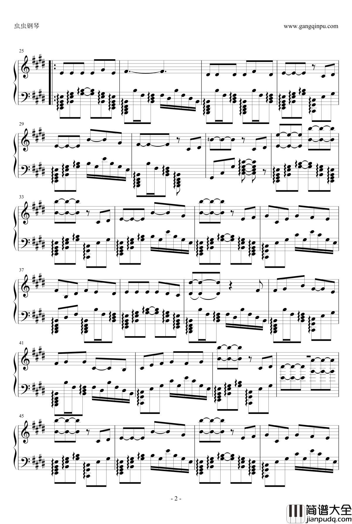 不可说钢琴谱_霍建华