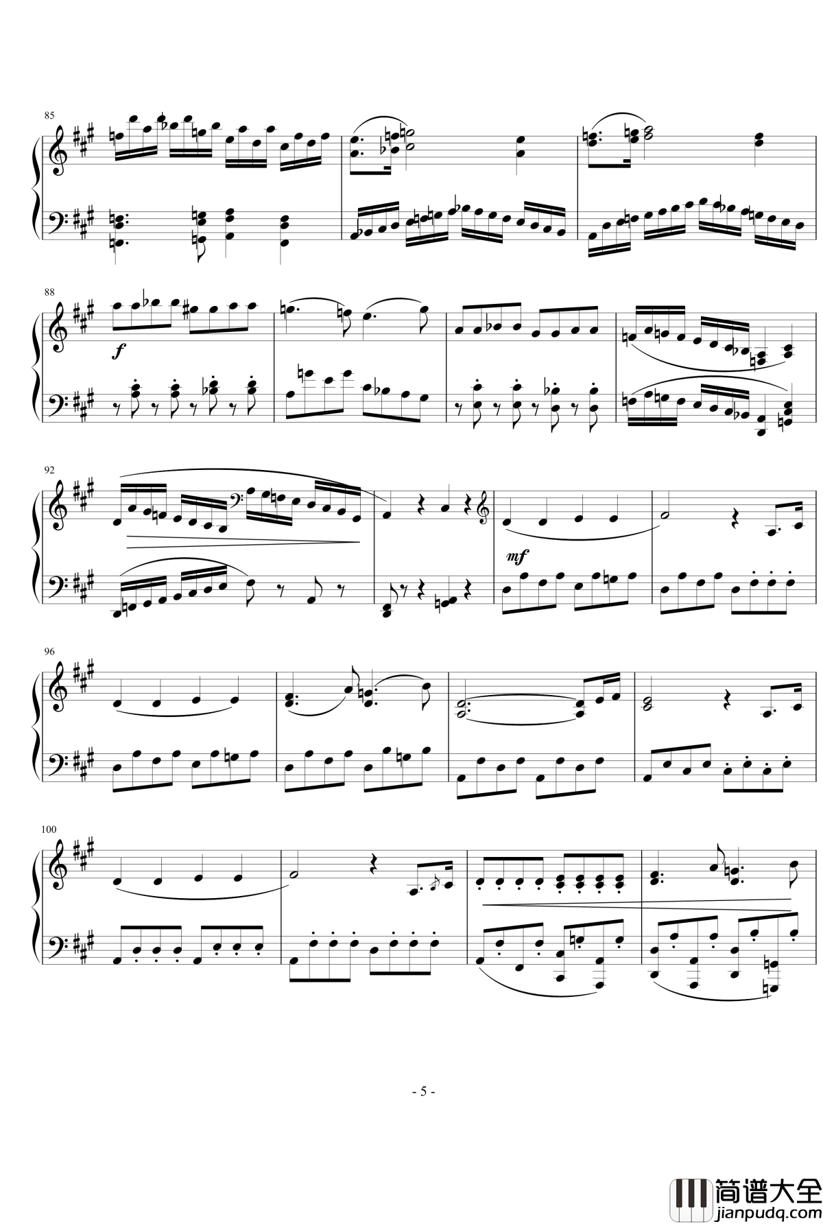 A大调奏鸣曲第一乐章钢琴谱_清代皇帝