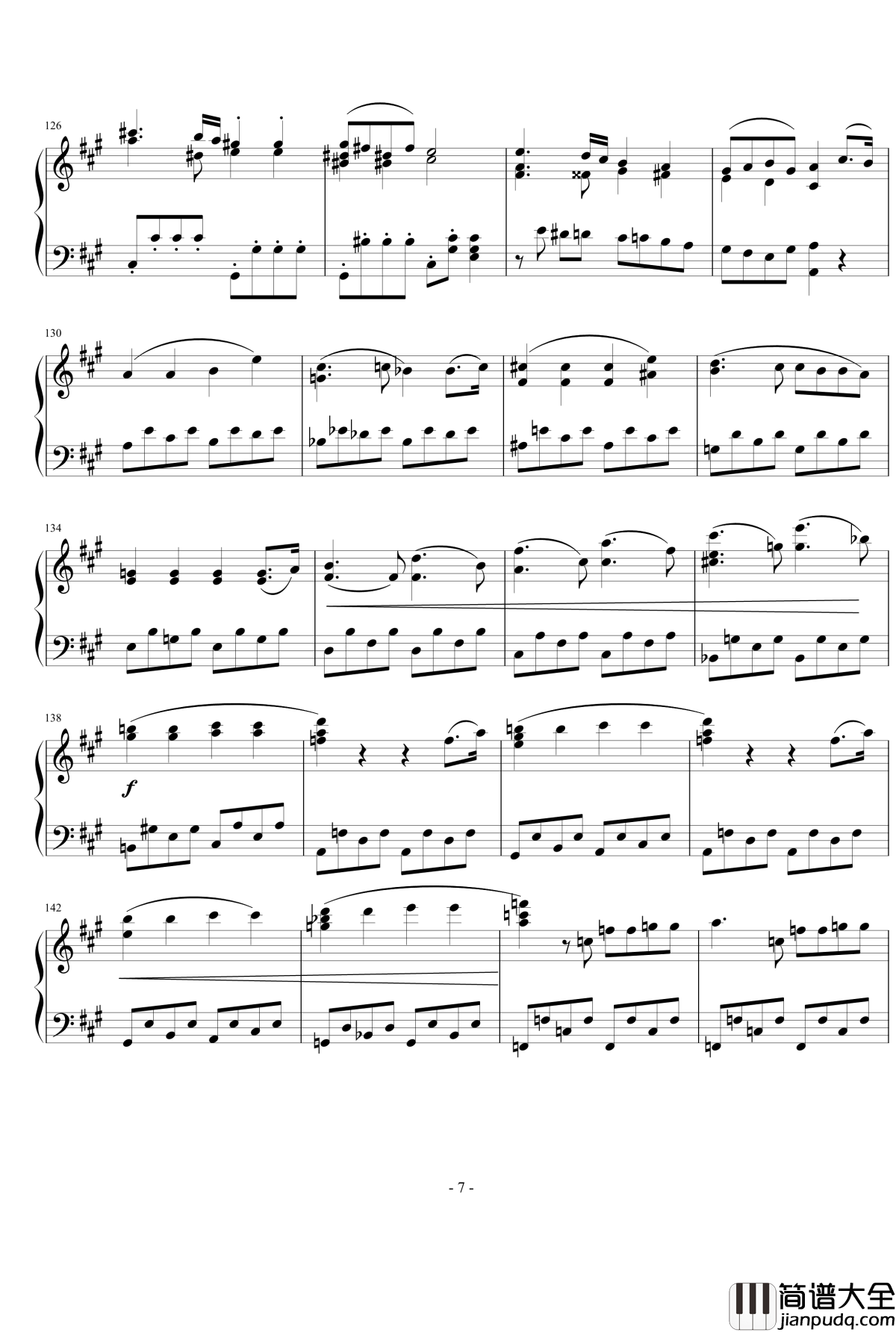 A大调奏鸣曲第一乐章钢琴谱_清代皇帝