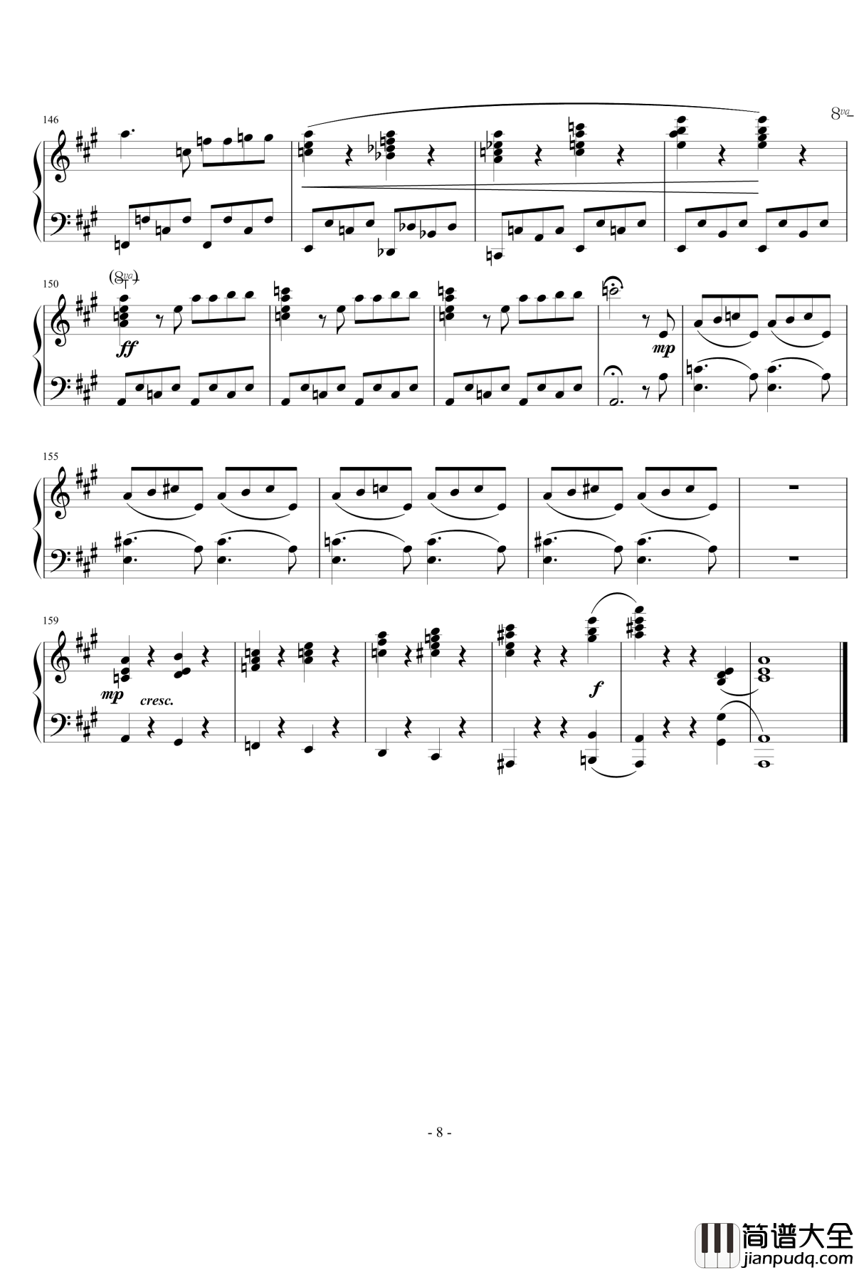 A大调奏鸣曲第一乐章钢琴谱_清代皇帝