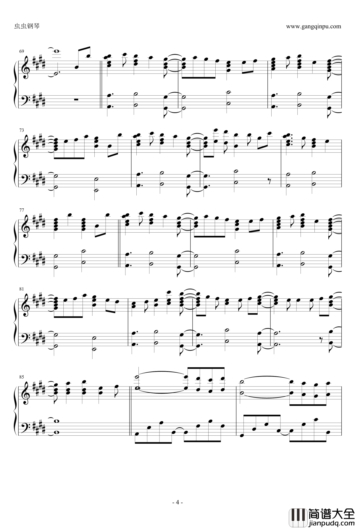 Irony钢琴谱_tvサントラ