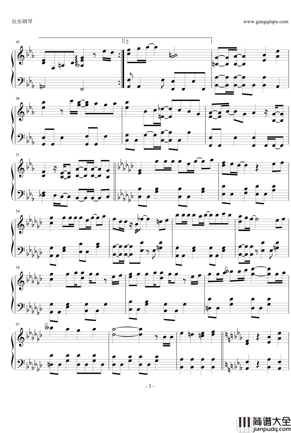 青春賦钢琴谱_电影_大幕拉开_主题曲_桃色幸运草Z