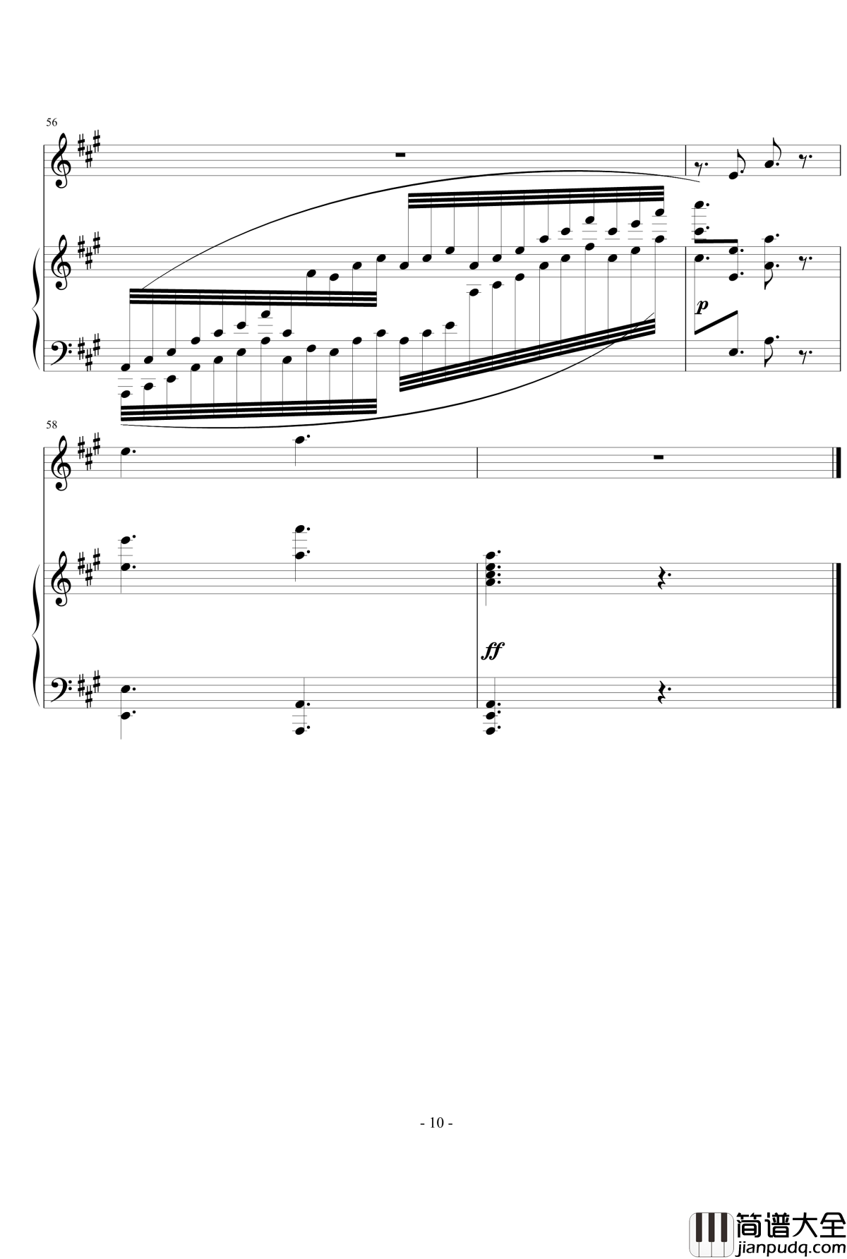 钢琴单簧管小奏鸣曲钢琴谱_nyride