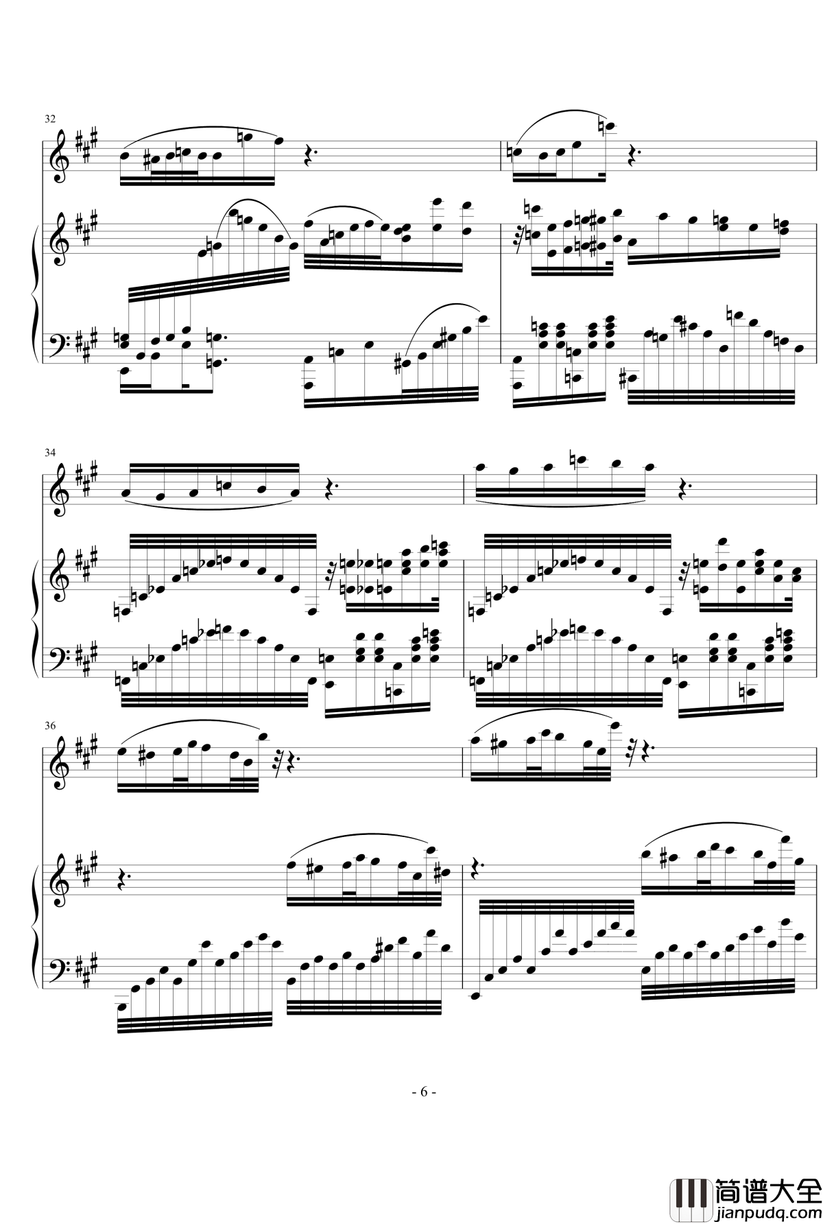 钢琴单簧管小奏鸣曲钢琴谱_nyride