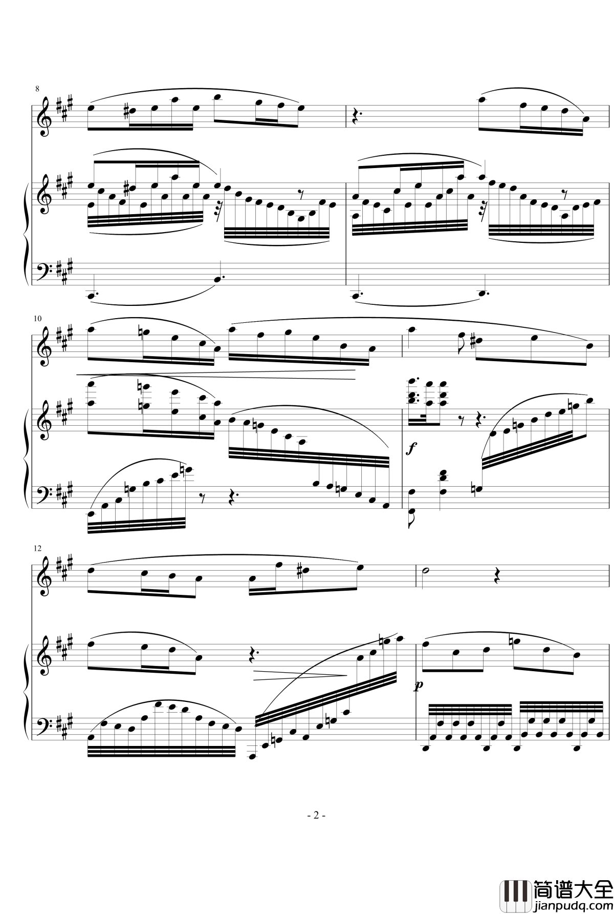 钢琴单簧管小奏鸣曲钢琴谱_nyride