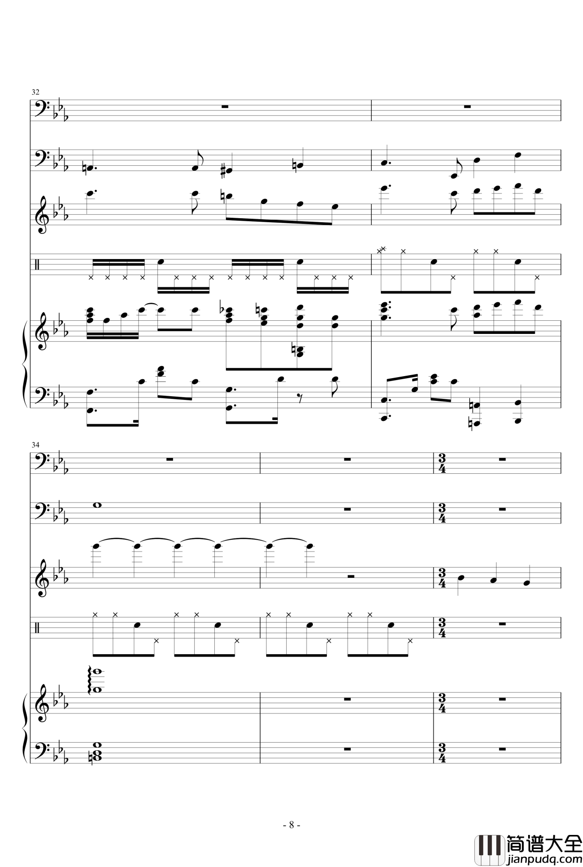 褪色的夏天钢琴谱_Ydolem