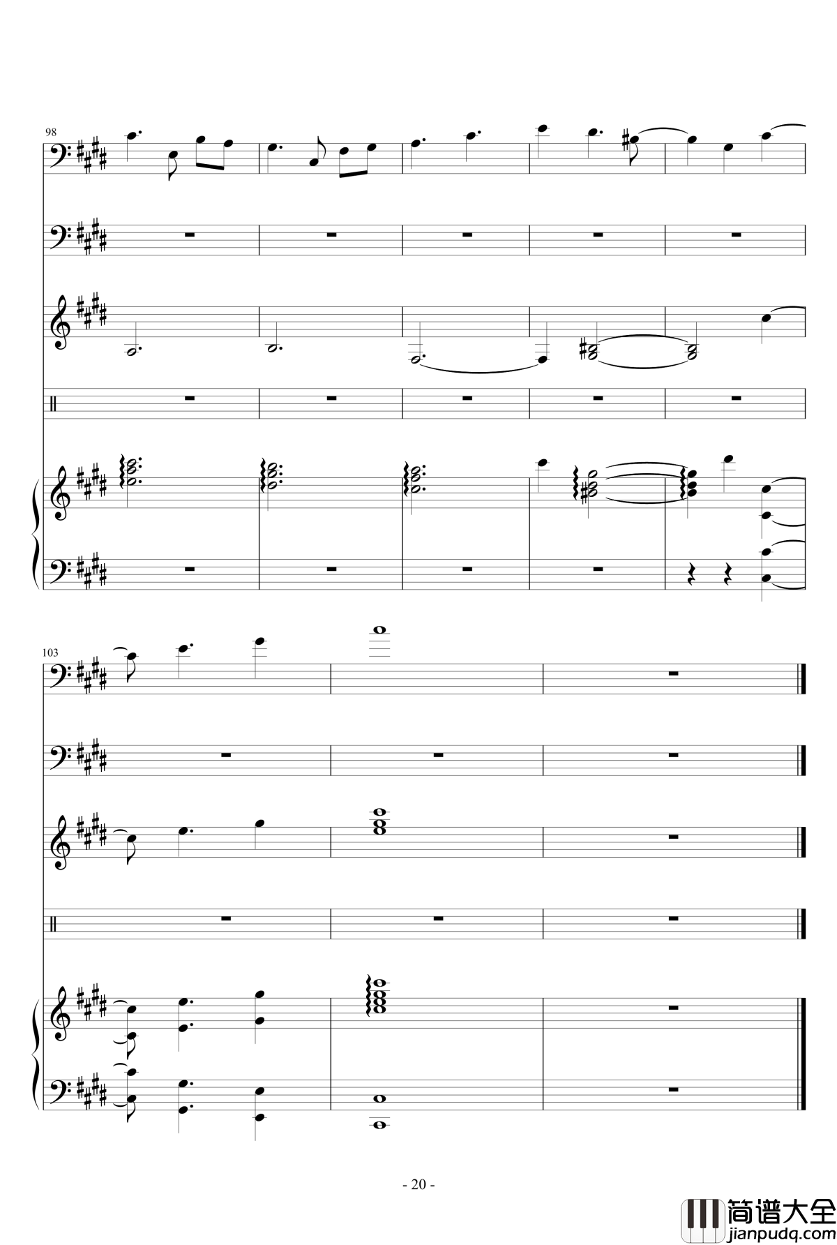 褪色的夏天钢琴谱_Ydolem