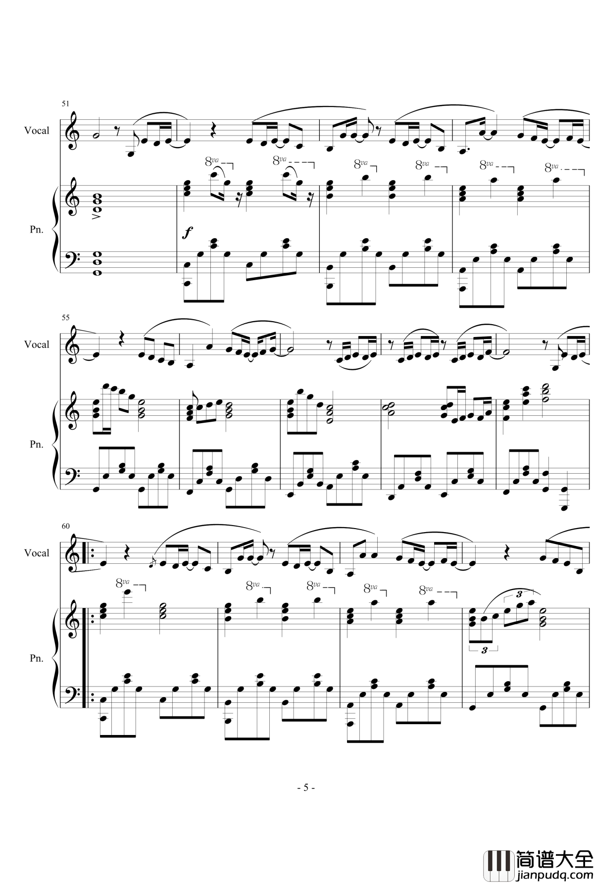 可惜没如果钢琴谱_弹唱_完整详细版_林俊杰