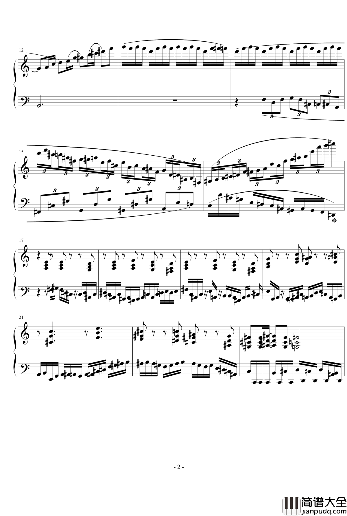 Homage_à_Kapustin钢琴谱_流行追梦人