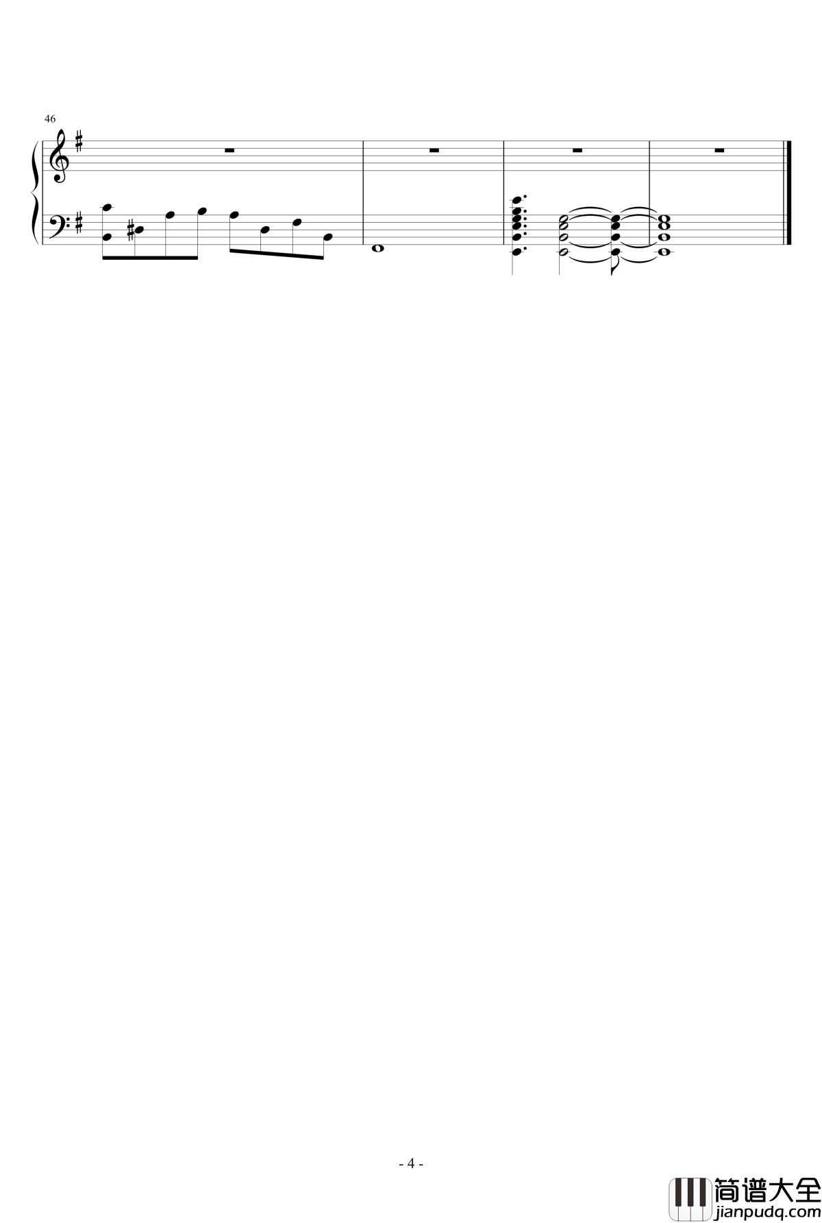 前奏曲#8钢琴谱_e_minor_hardy419