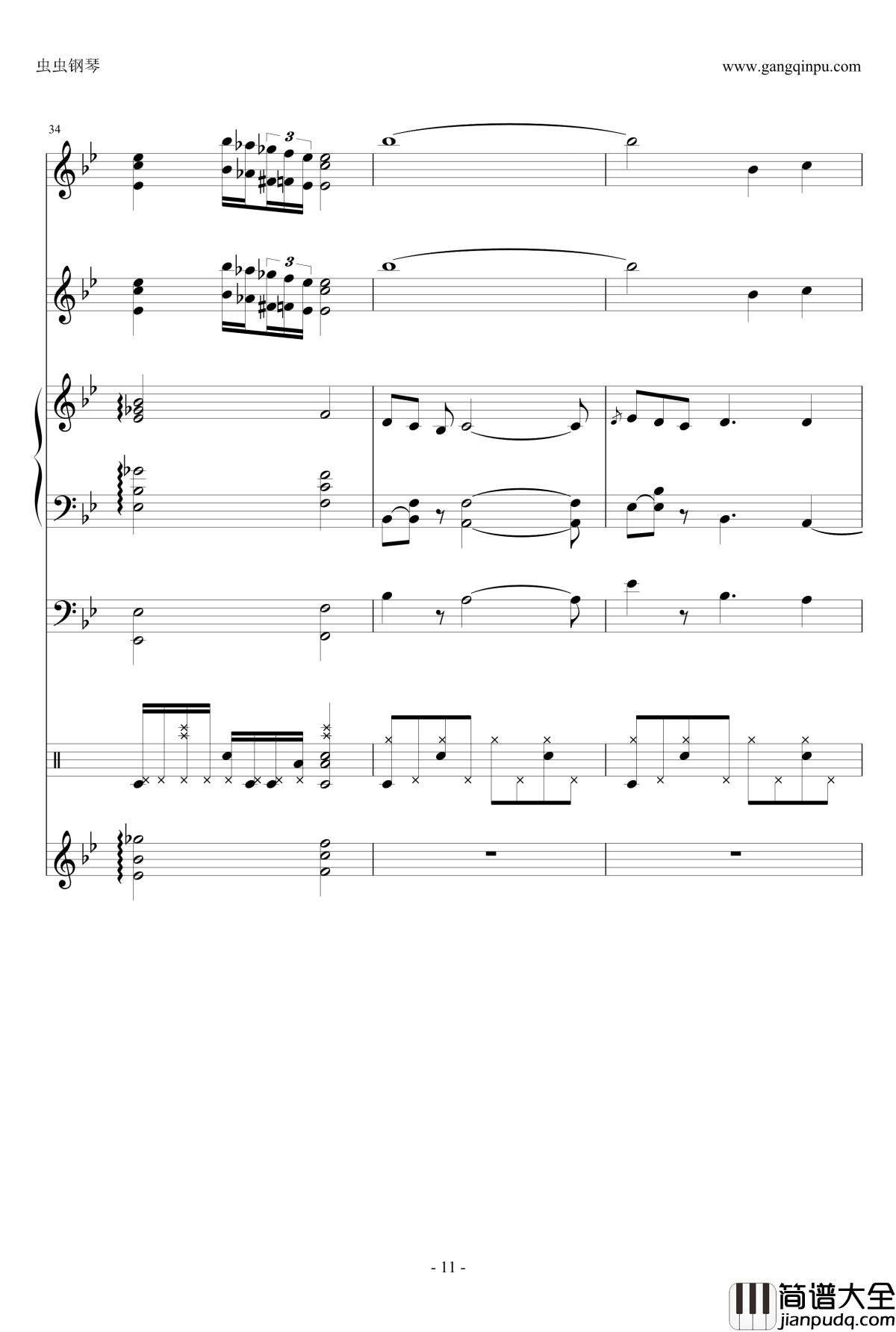 ENE钢琴谱_总谱_哆啦A梦