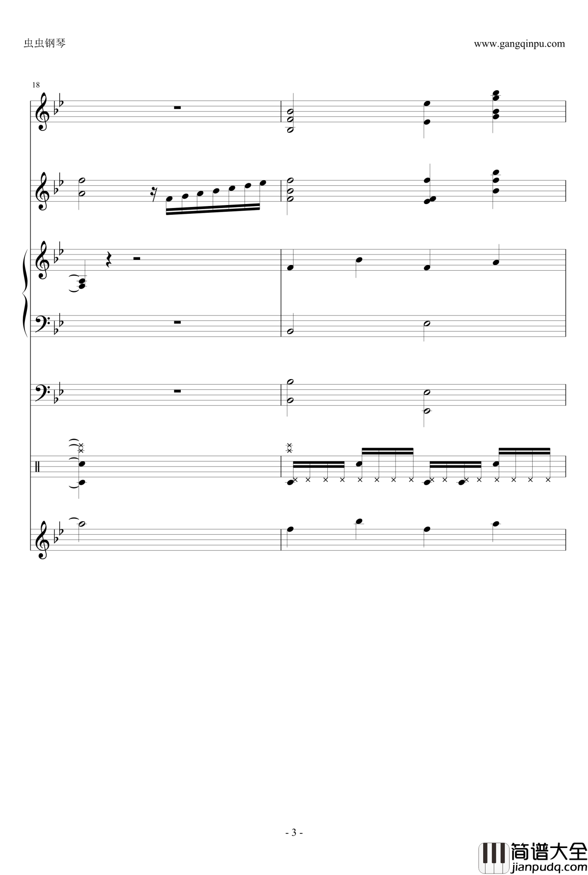 ENE钢琴谱_总谱_哆啦A梦