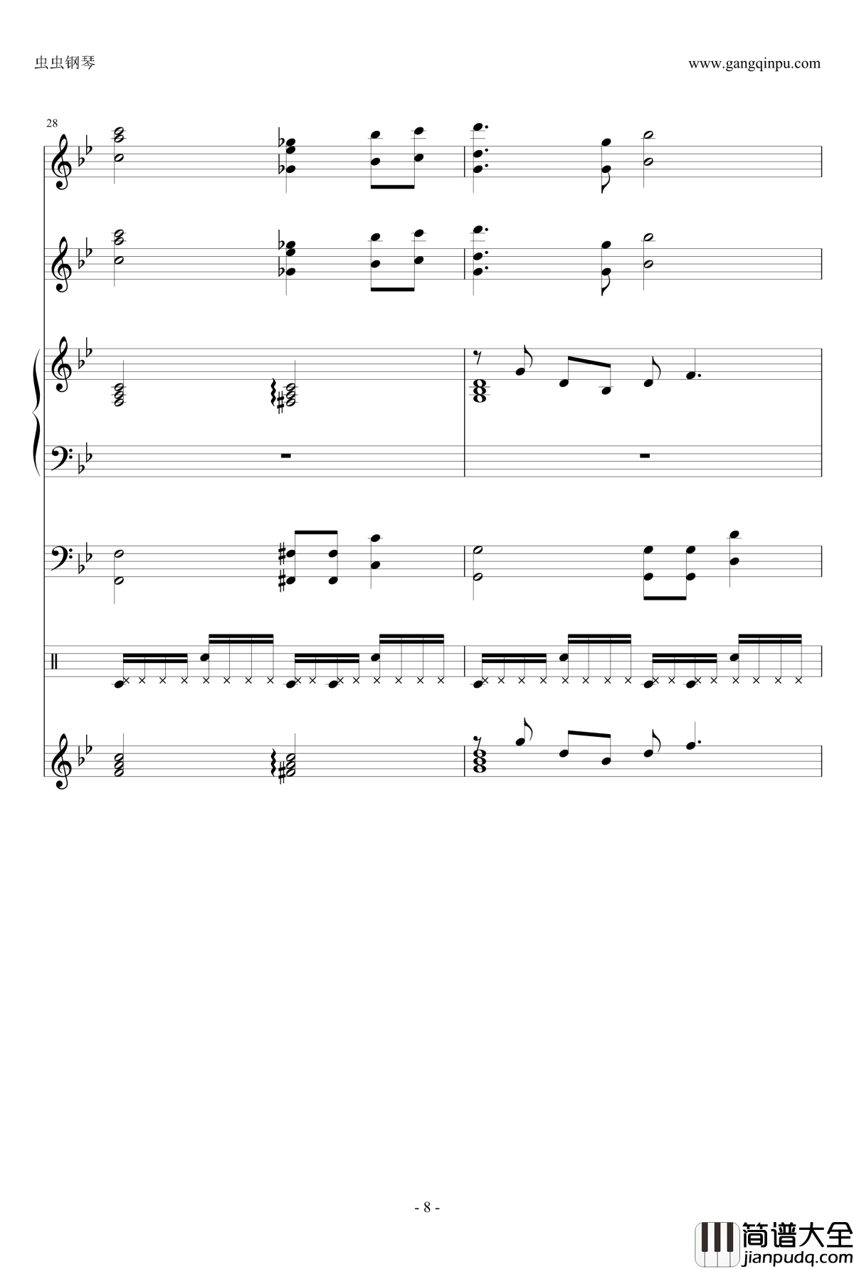 ENE钢琴谱_总谱_哆啦A梦