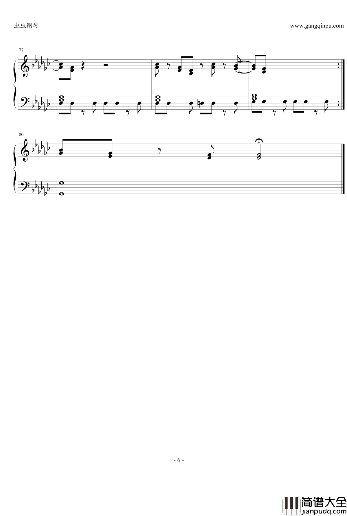 龙猫原版钢琴谱_久石让