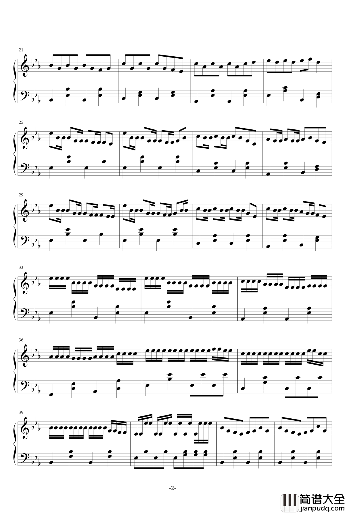 1ove钢琴谱_练习曲1_為妳而舞