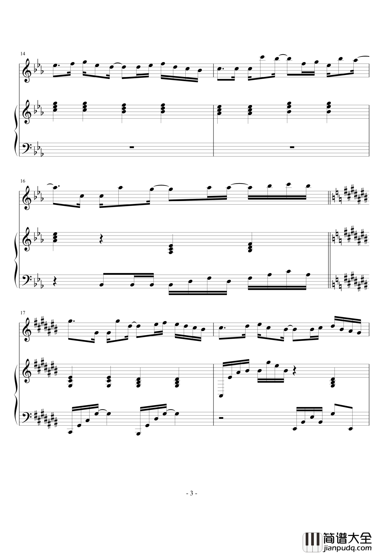 被风吹过的夏天钢琴谱_林俊杰