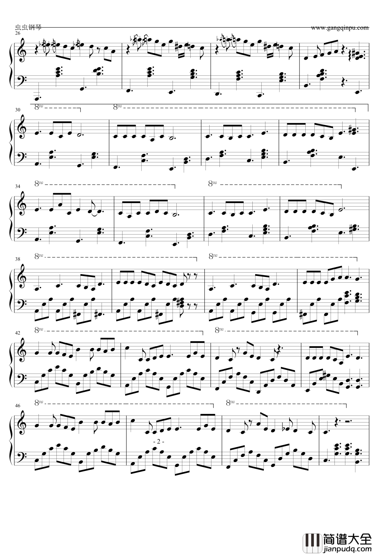 忘笑书钢琴谱_王菲