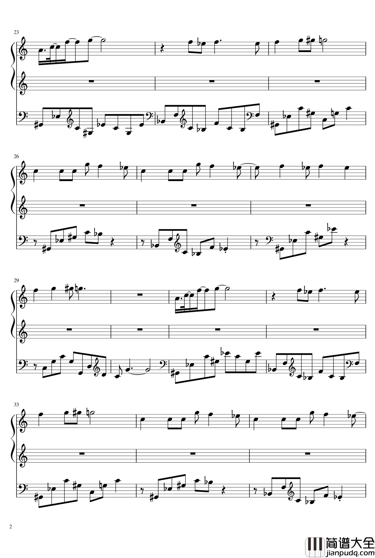 メギツネ_母狐狸钢琴谱_BABYMETA