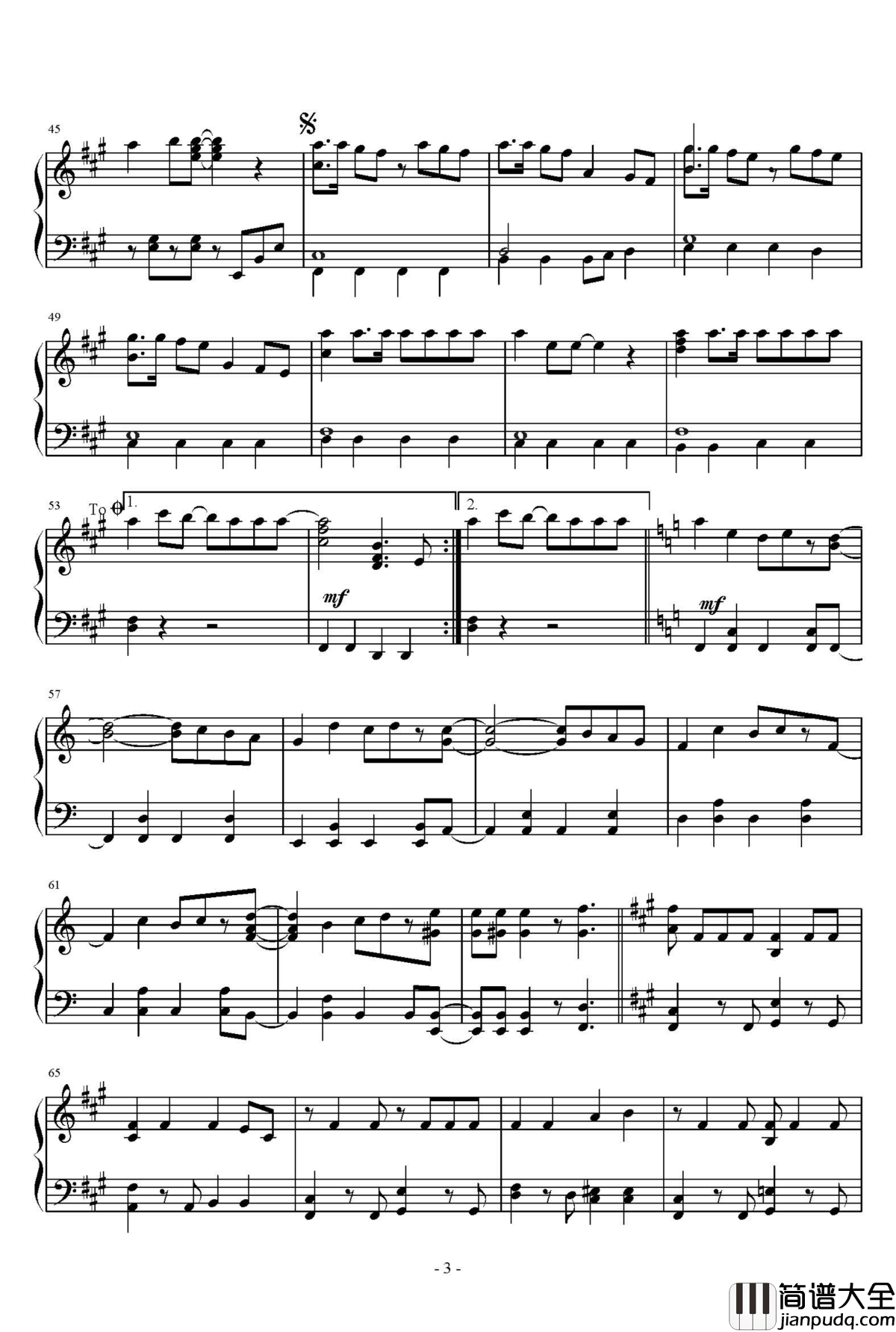 片想いFinally钢琴谱_SKE48