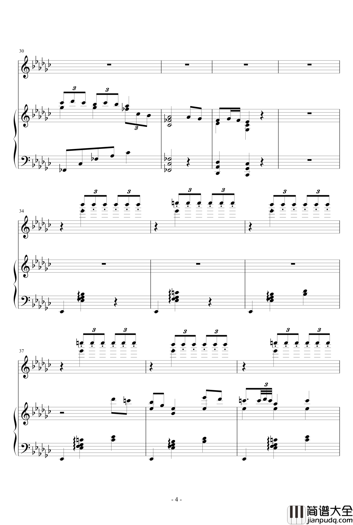 忆江南1_平湖月影钢琴谱_琴欲