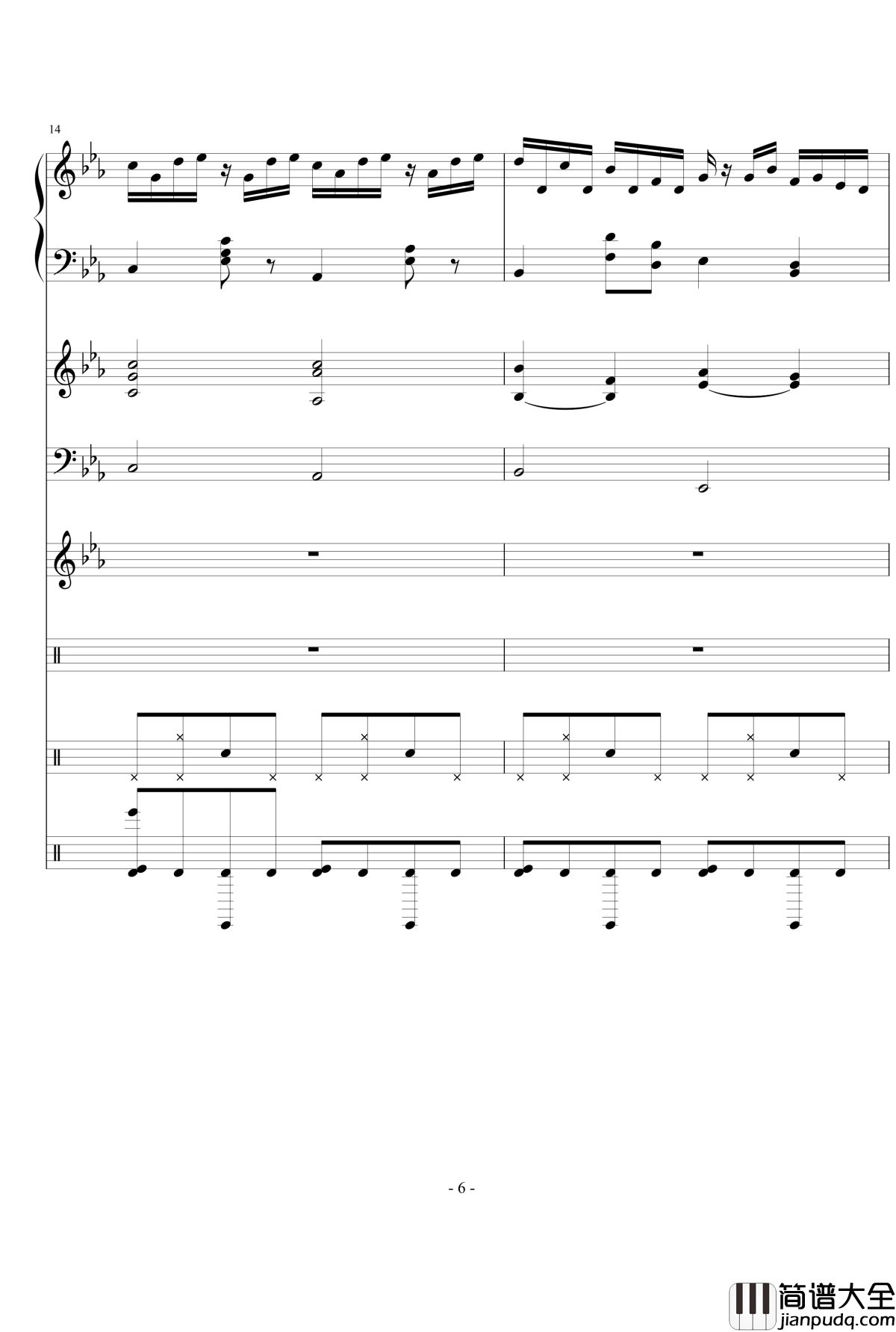 思絮钢琴谱_Ydolem