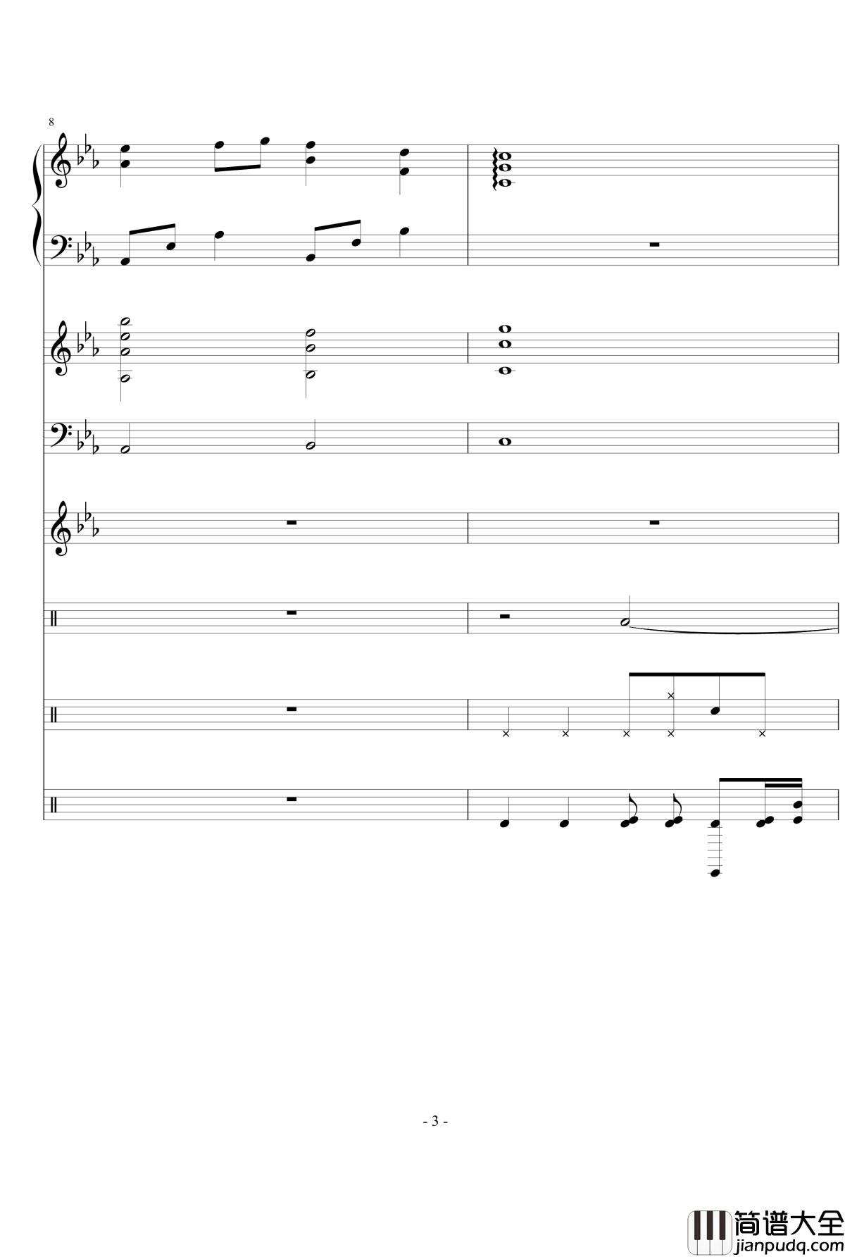 思絮钢琴谱_Ydolem