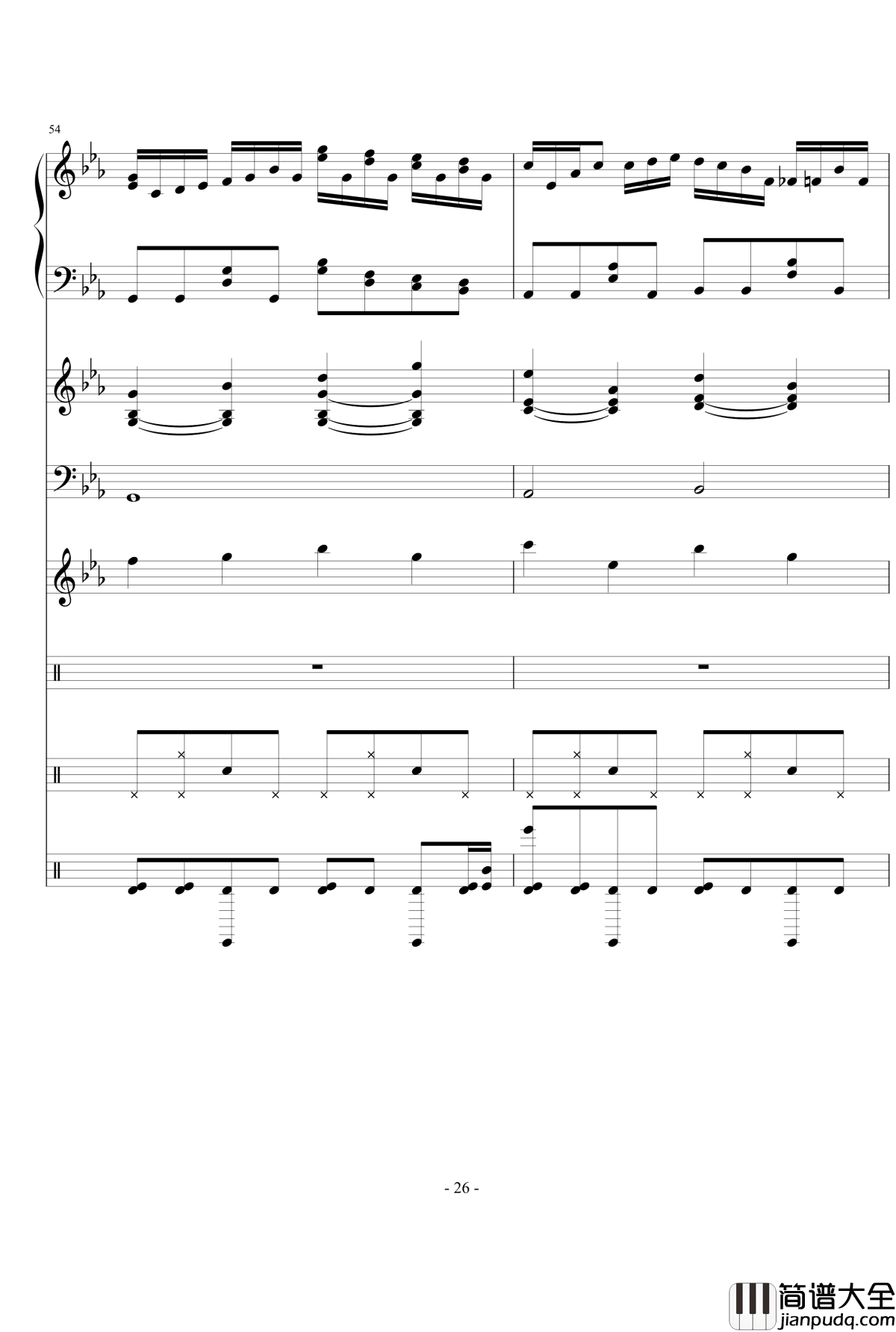 思絮钢琴谱_Ydolem