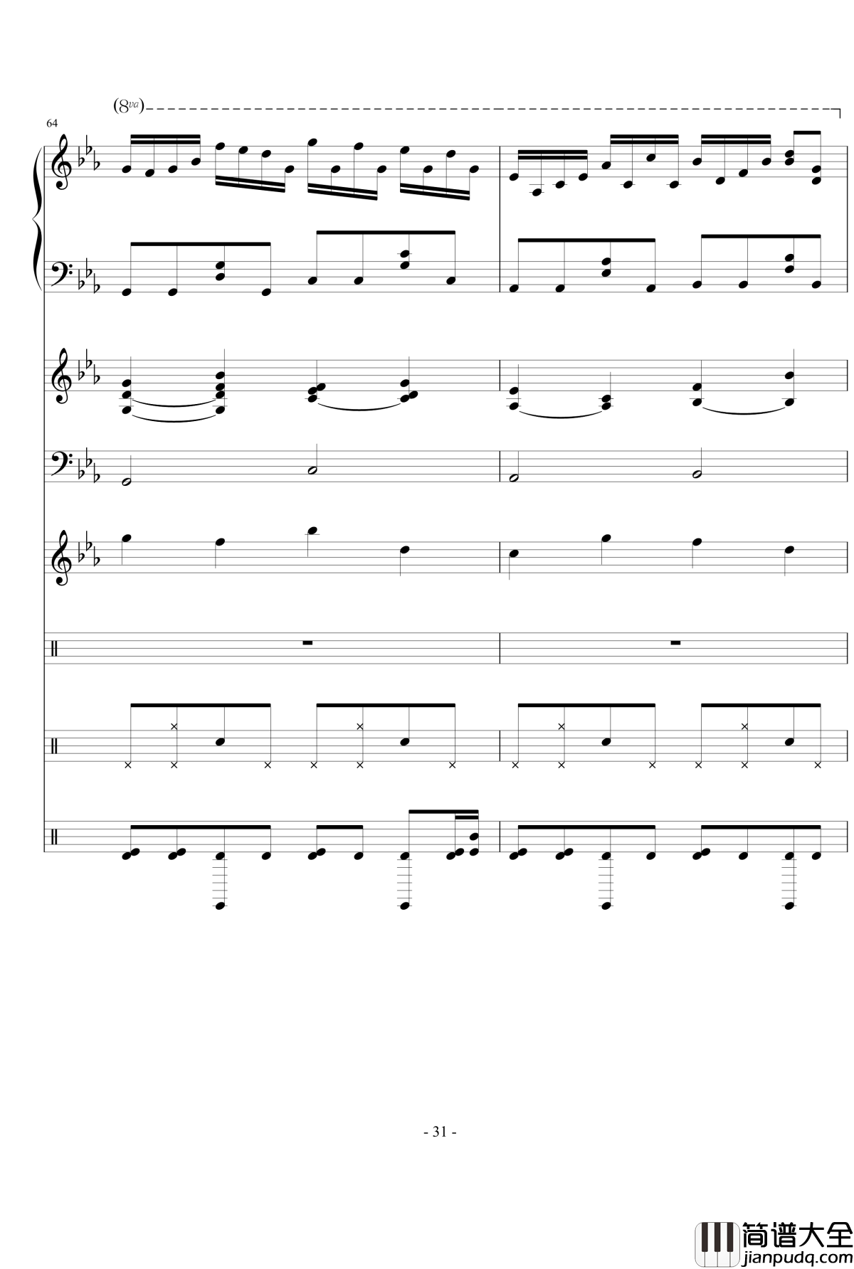 思絮钢琴谱_Ydolem