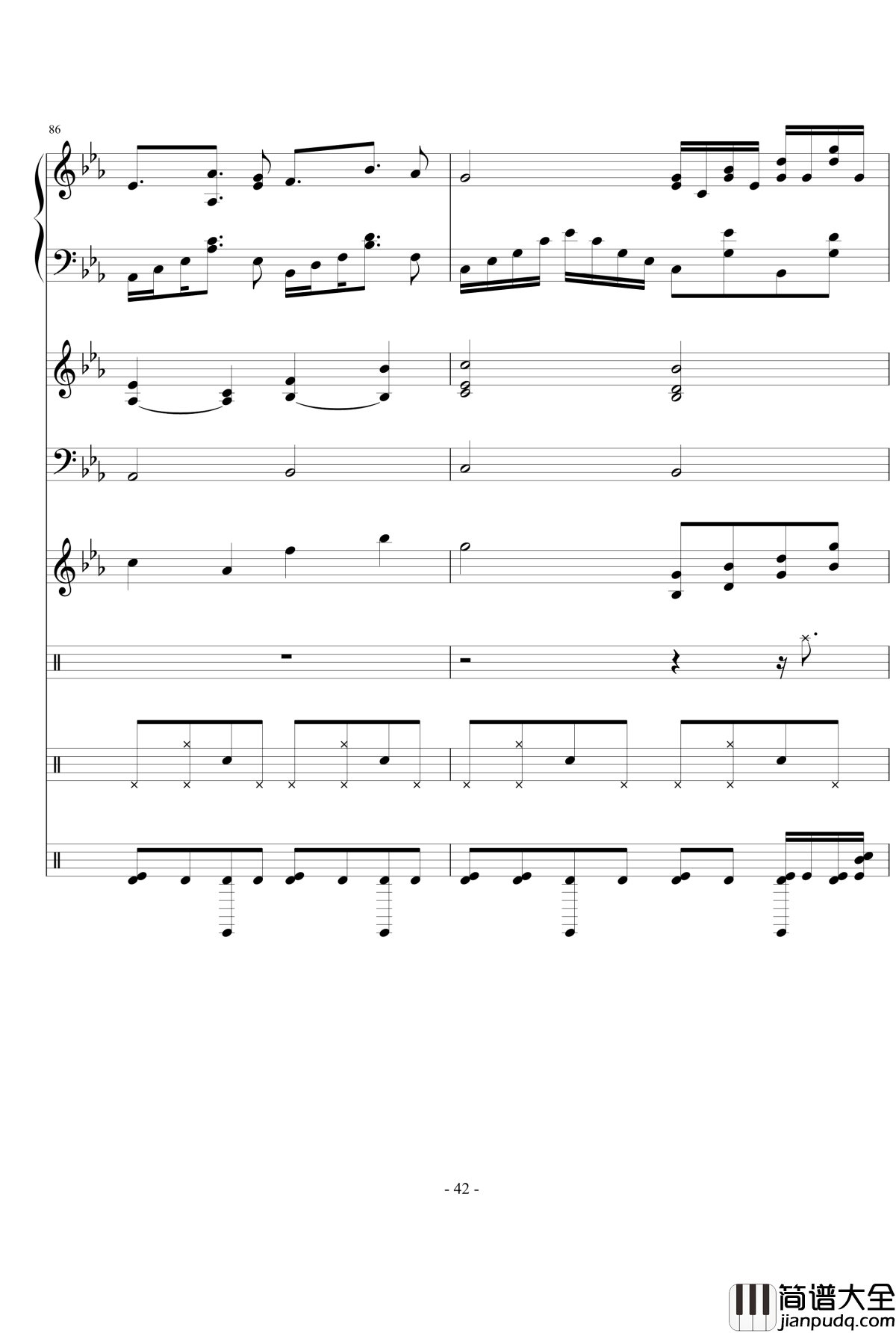 思絮钢琴谱_Ydolem