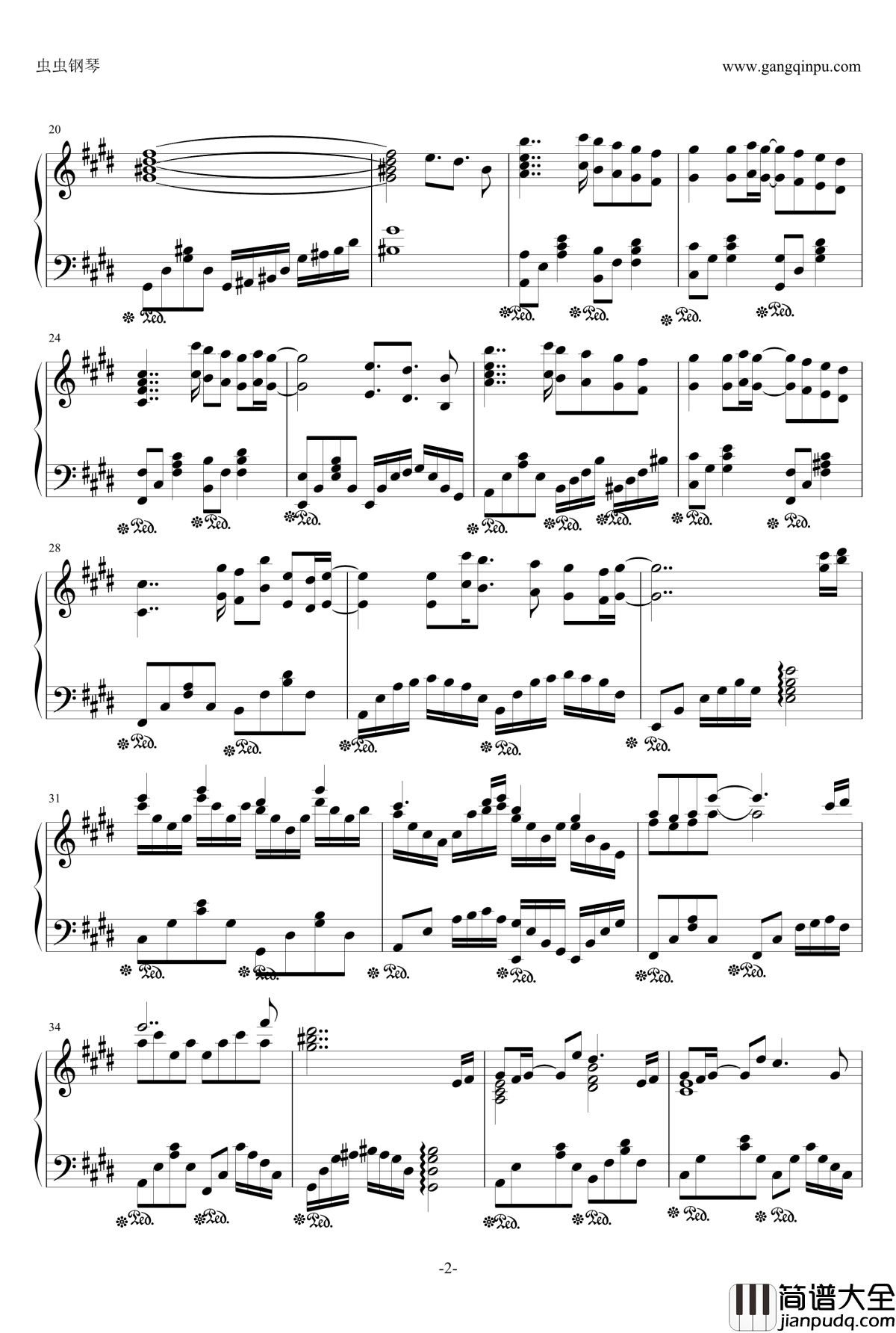 君への嘘钢琴谱_名侦探柯南